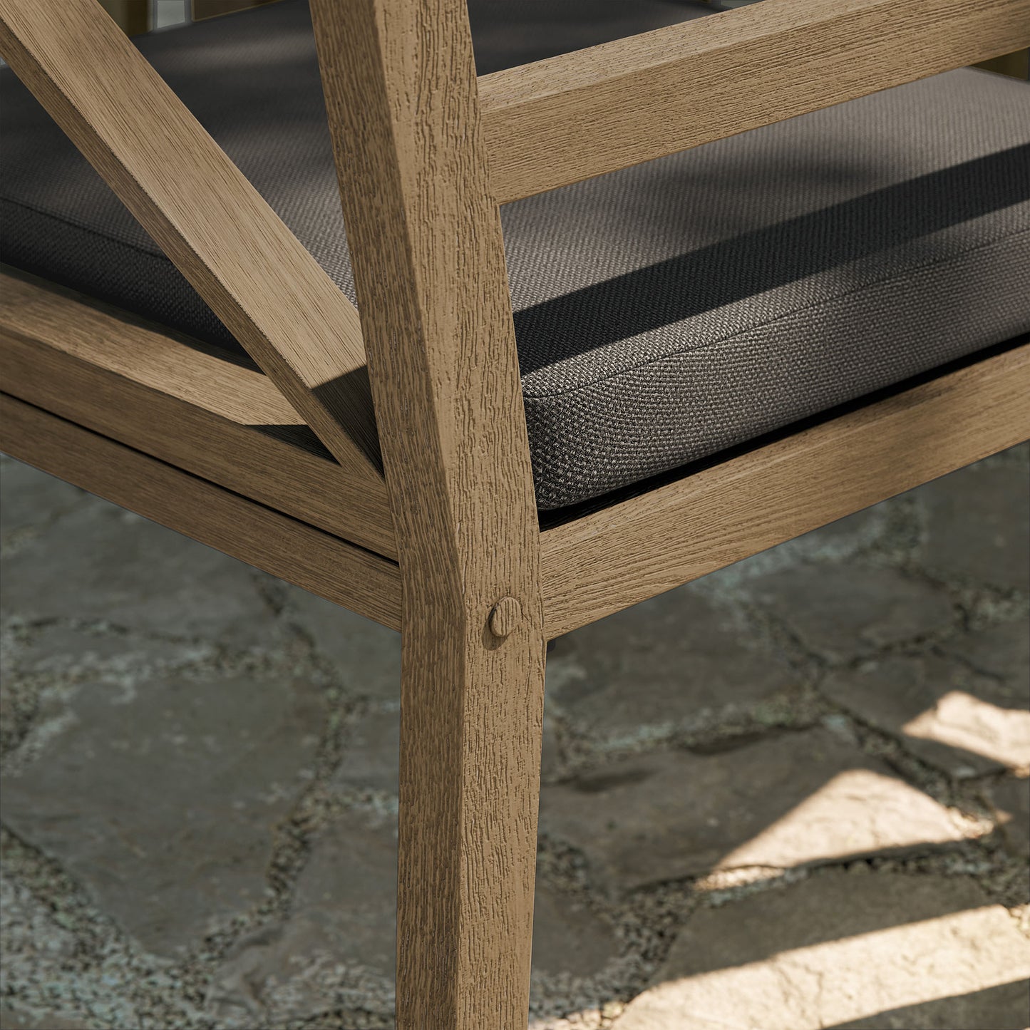 Northlake Outdoor Patio Teak Dining Armchair by Modway