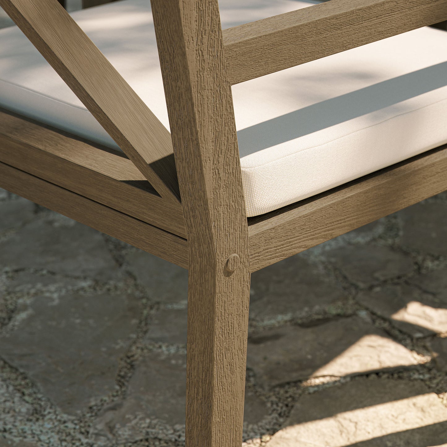 Northlake Outdoor Patio Teak Dining Armchair by Modway