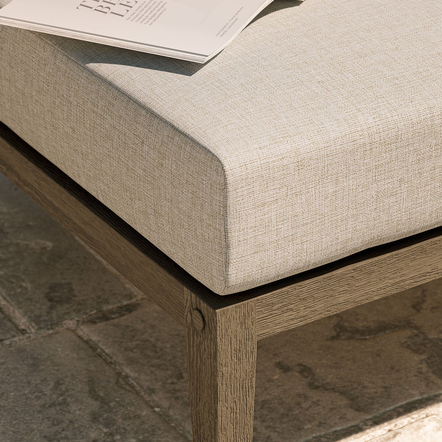 Northlake Outdoor Patio Teak Ottoman by Modway