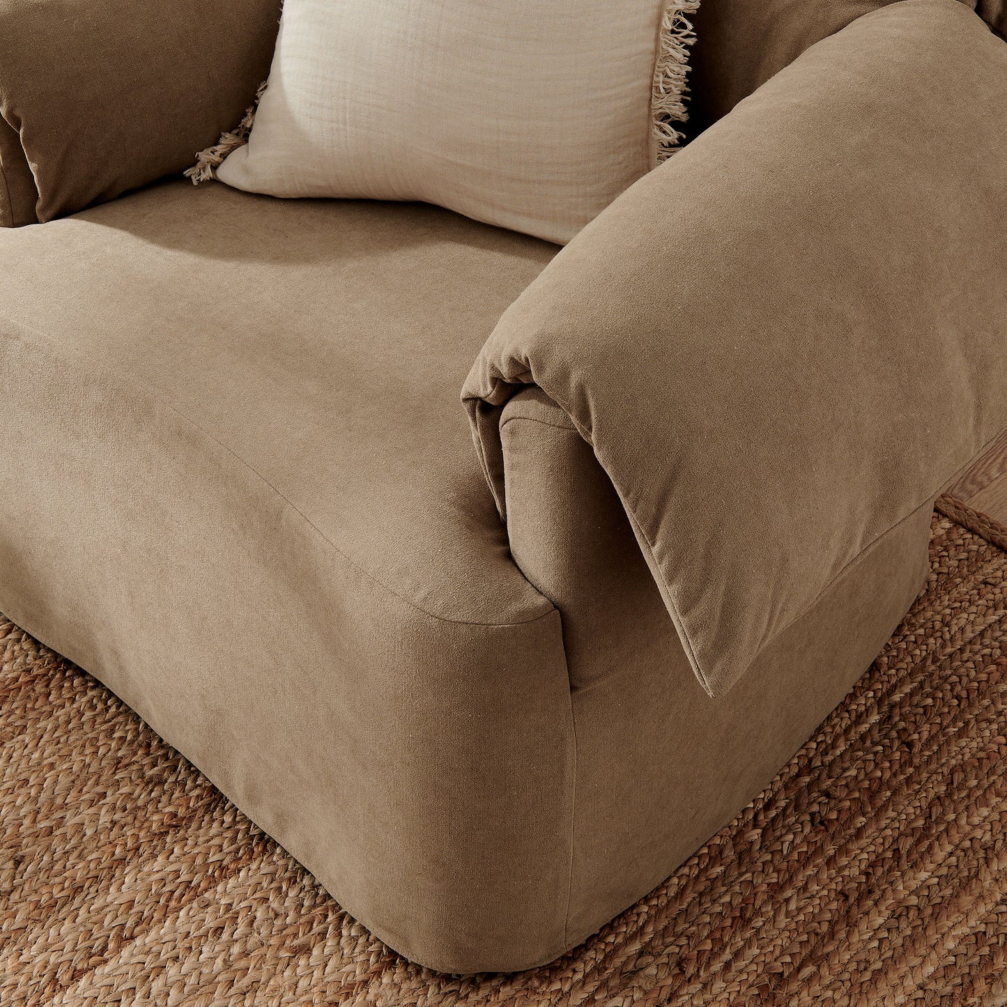 Lark Slipcovered Fabric Oversized Armchair by Modway