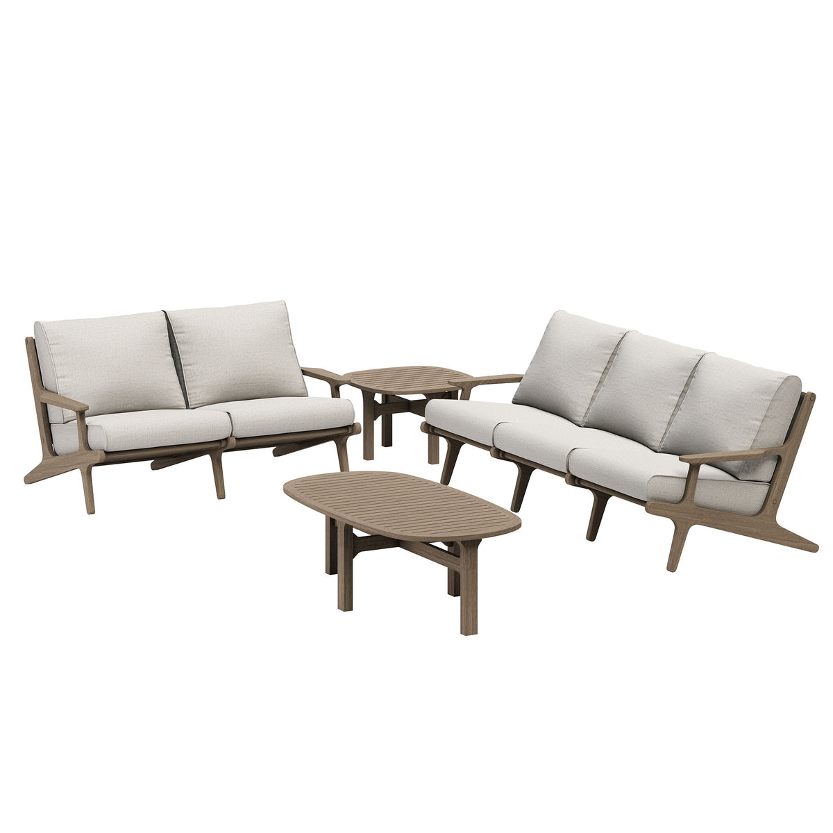Saratoga 4-Piece Outdoor Patio Teak Wood Furniture Set by Modway