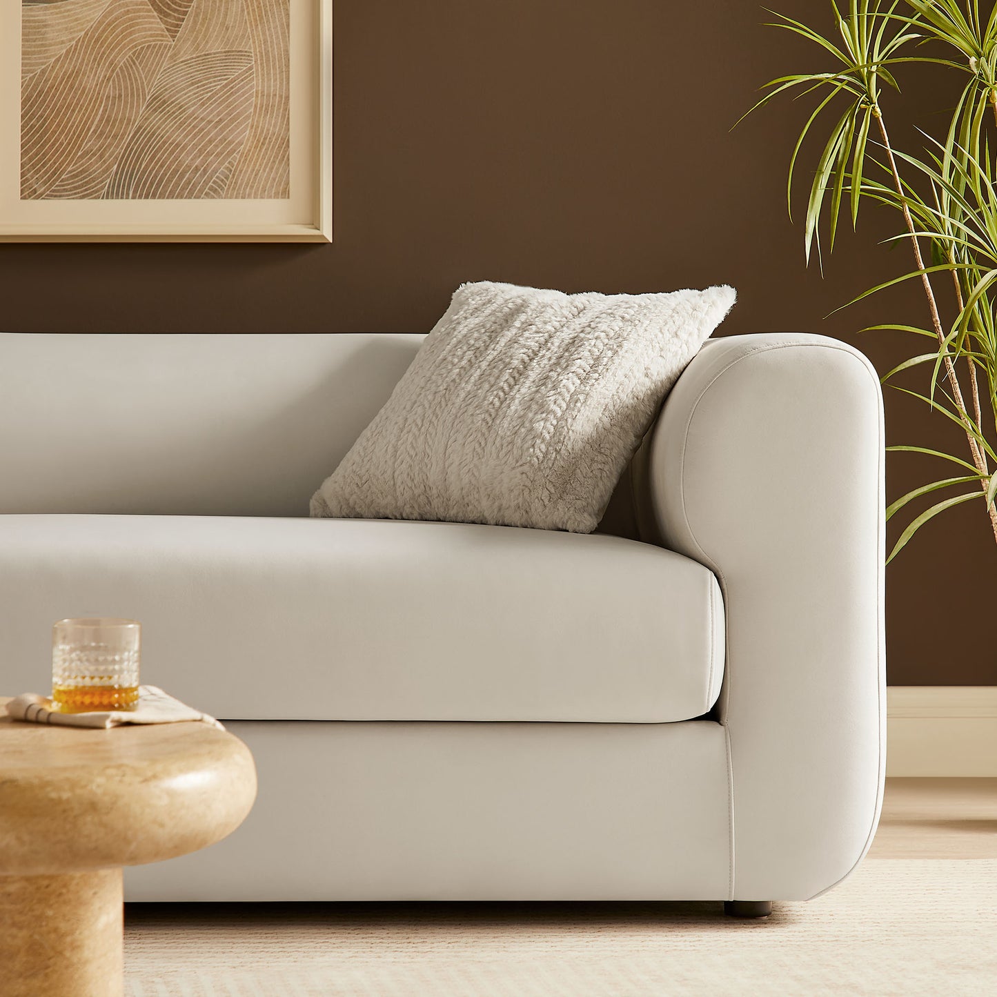 Leif 89" Performance Velvet Upholstered Sofa by Modway EEI-7281-ALA