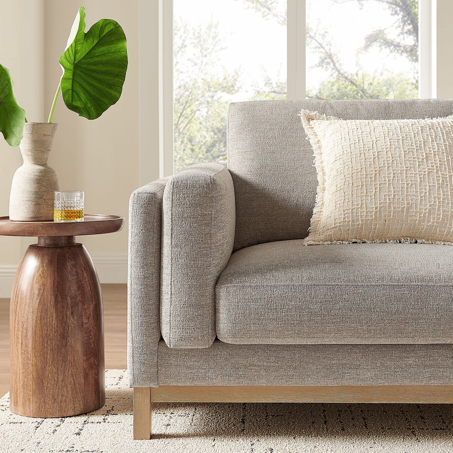 Roscoe 81 inch Fabric Sofa by Modway EEI-7327-PEW