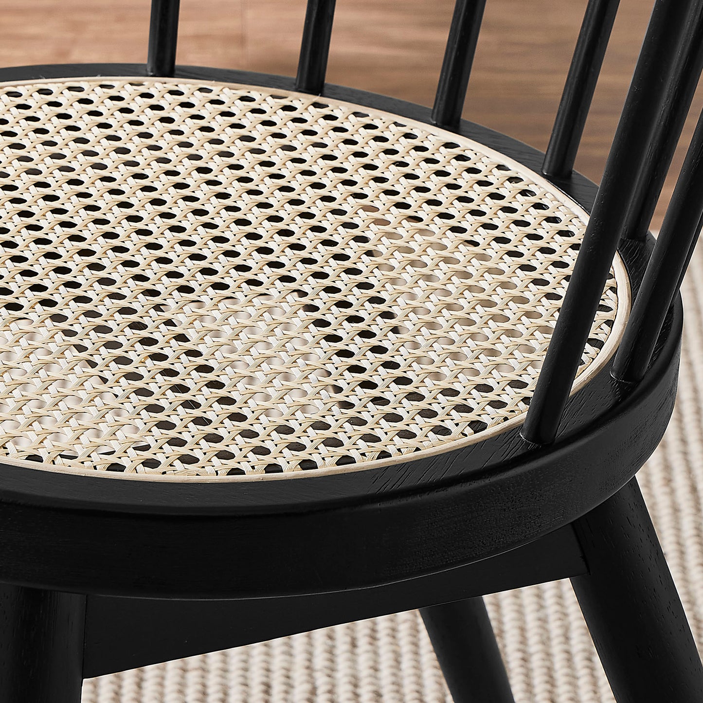 Lykke Curved Spindle Back Modern Dining Chairs Set of Two by Modway EEI-7350