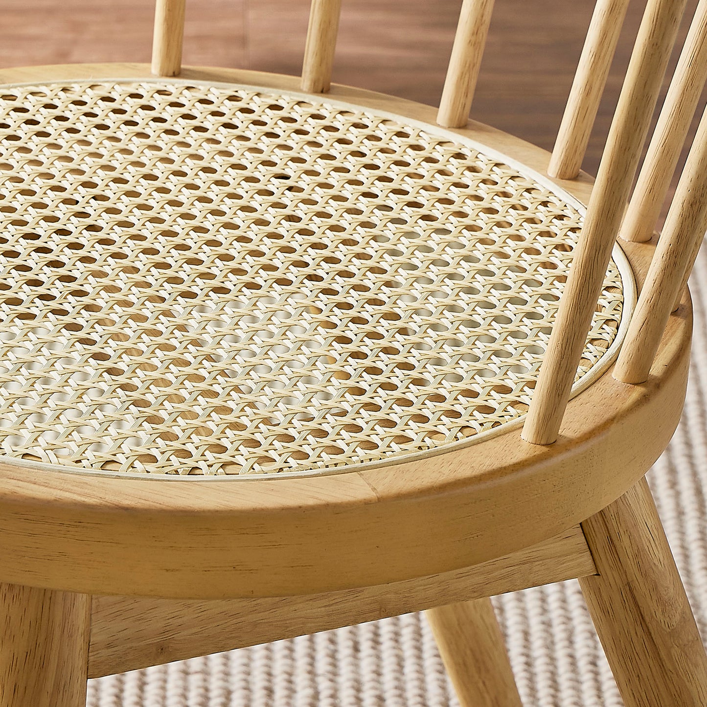 Lykke Curved Spindle Back Dining Chairs Set of 2 by Modway EEI-7350-NAT