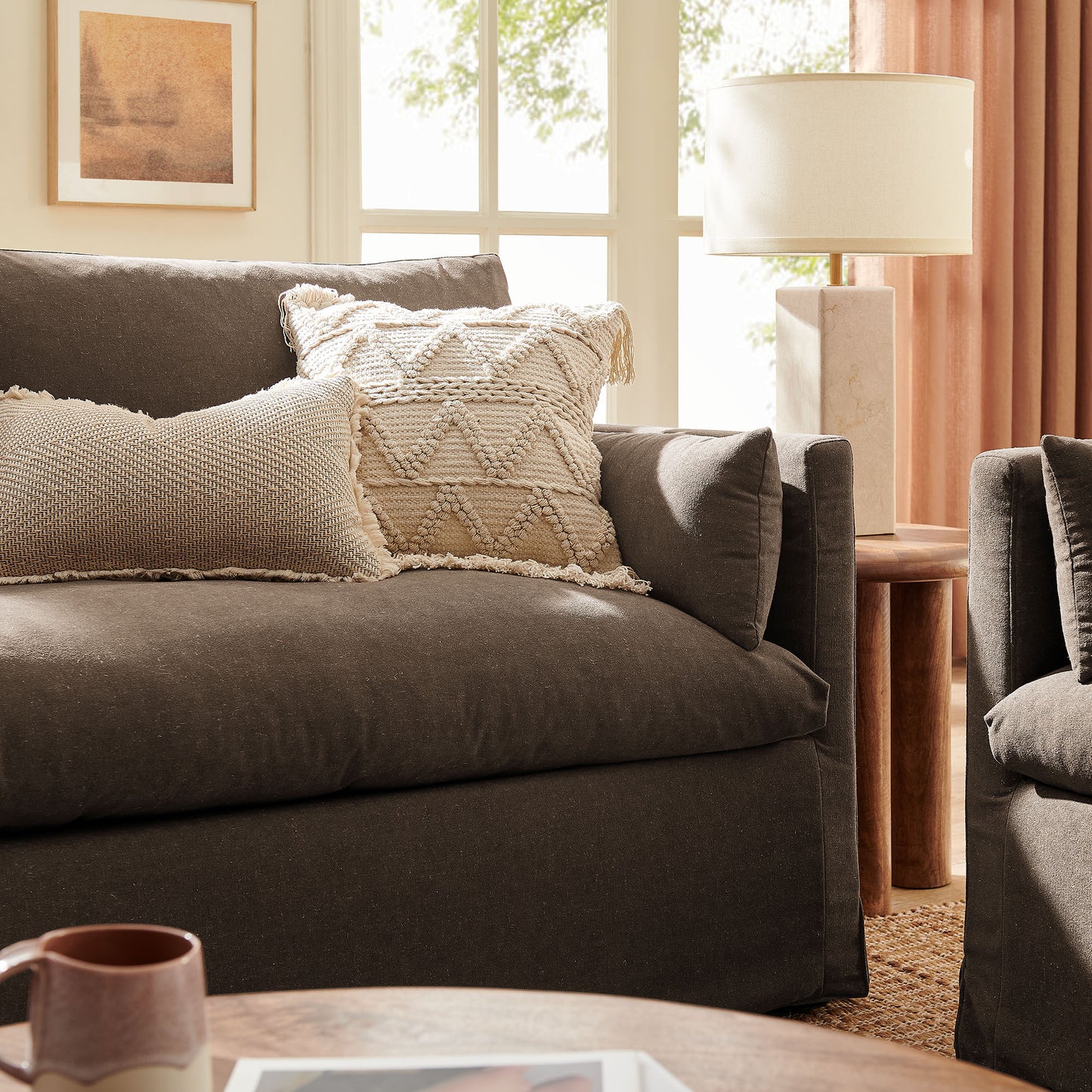 Wellfleet Slipcovered Linen-Blend Loveseat by Modway