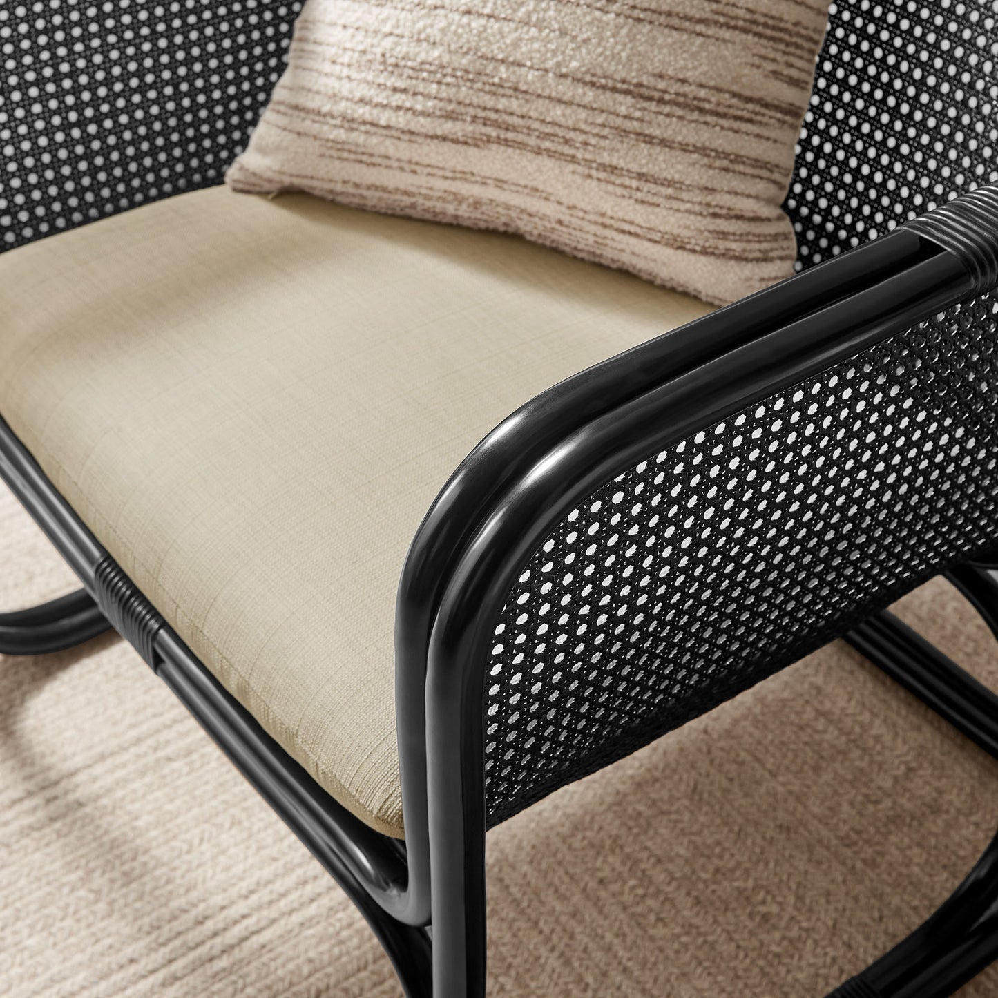 Ellis Rattan Accent Armchair by Modway EEI-7365 Mid-Century Modern Accent Chair