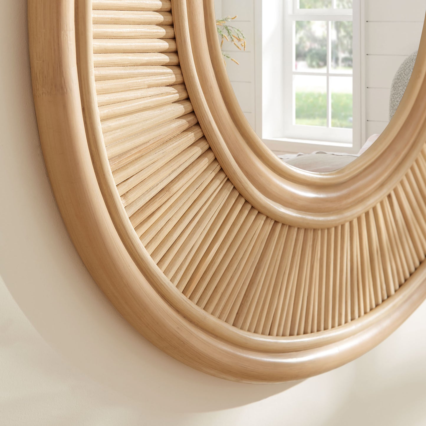 Sovana Oval Rattan Wall Mirror