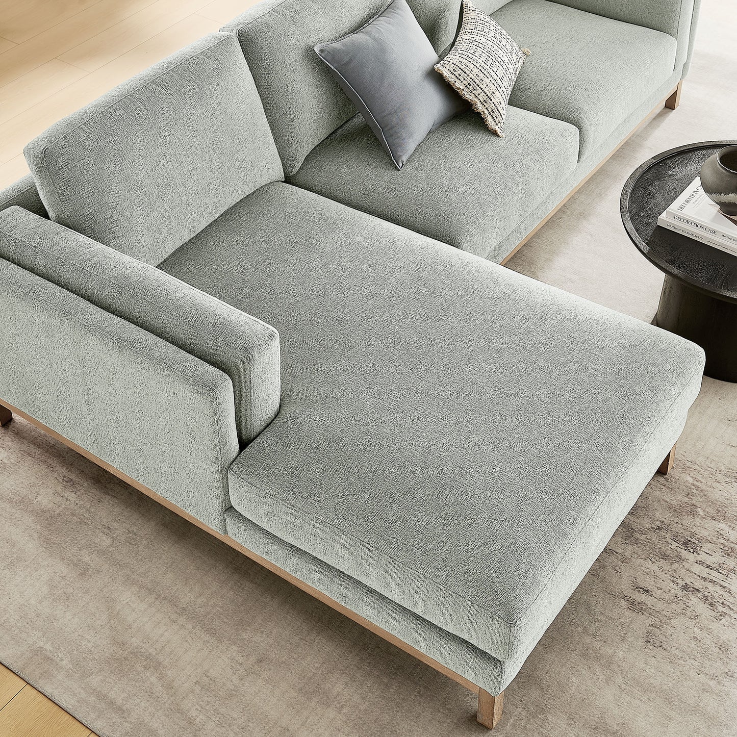 Roscoe Left-Facing Fabric Sectional Sofa with Chaise by Modway EEI-7374-MST