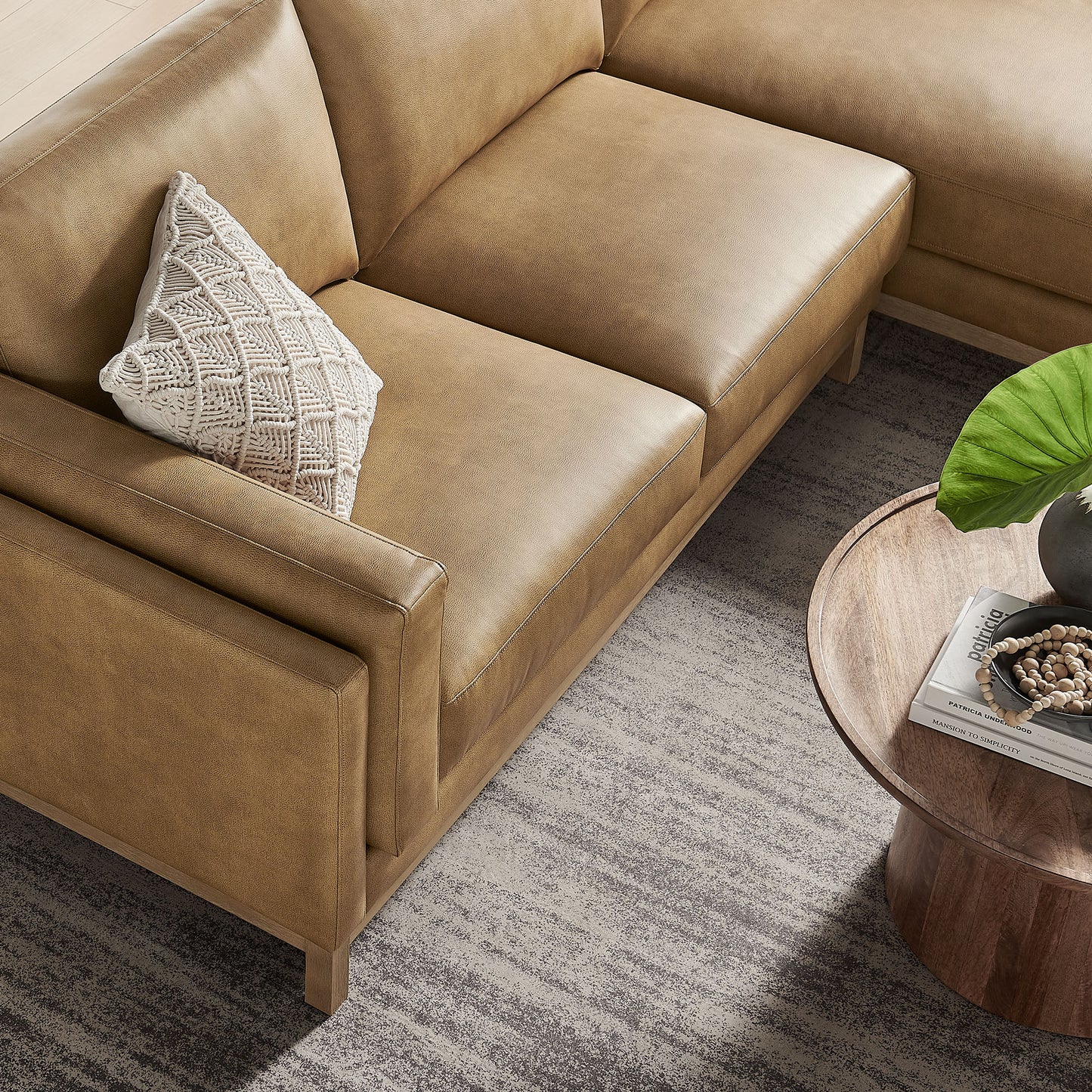 Roscoe Contemporary Vegan Leather Sectional Sofa with Chaise by Modway EEI-7377