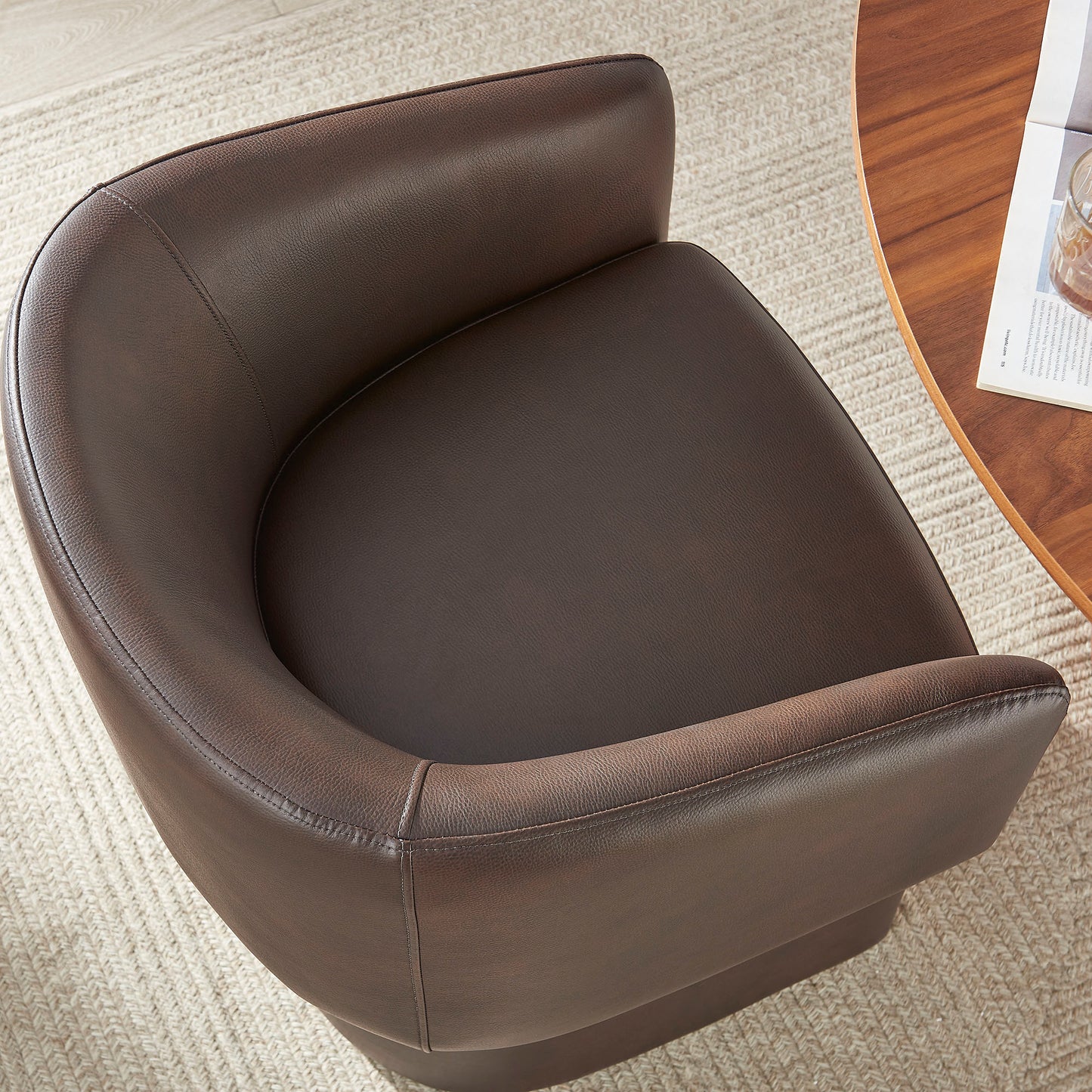 Verity Barrel Back Vegan Leather Dining Chair by Modway EEI-7383 Modern Upholstered Design