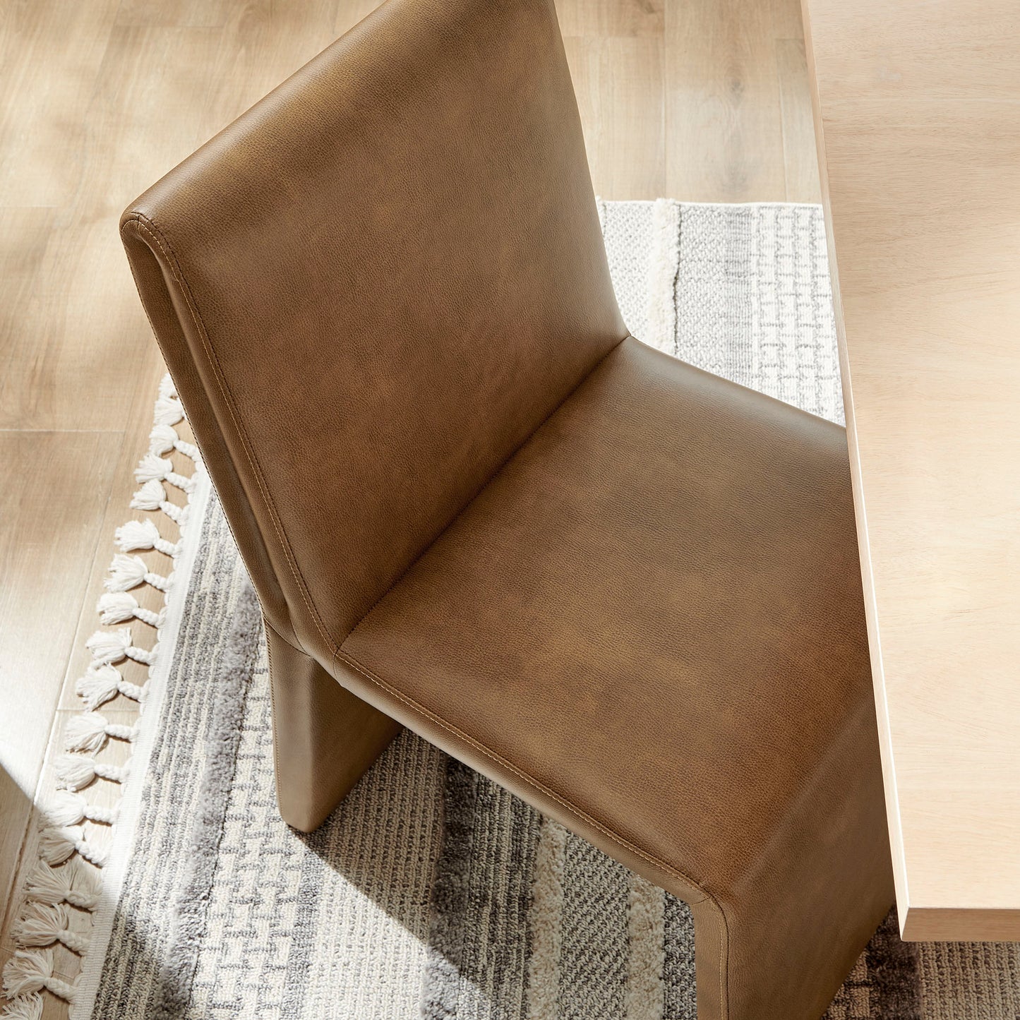 Emory Vegan Leather Dining Side Chair by Modway EEI-7385-CYN