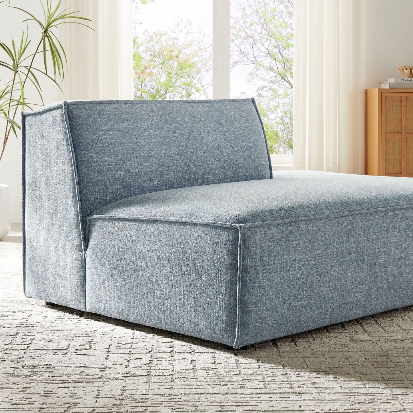 Restore Performance Fabric Upholstered Right-Facing Armless Modular Chaise by Modway