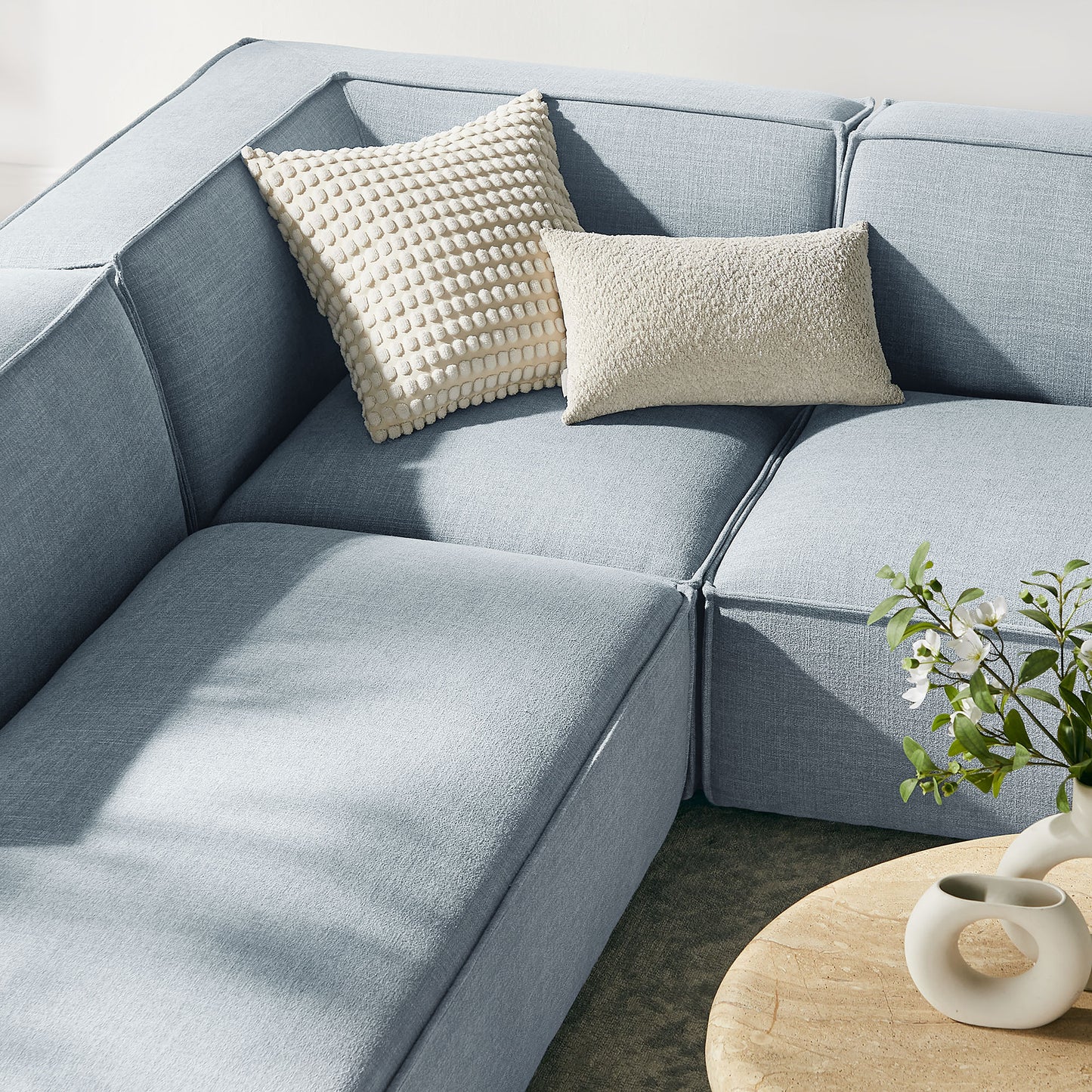 Restore 6-Piece Performance Fabric Upholstered U-Shaped Sectional Sofa by Modway