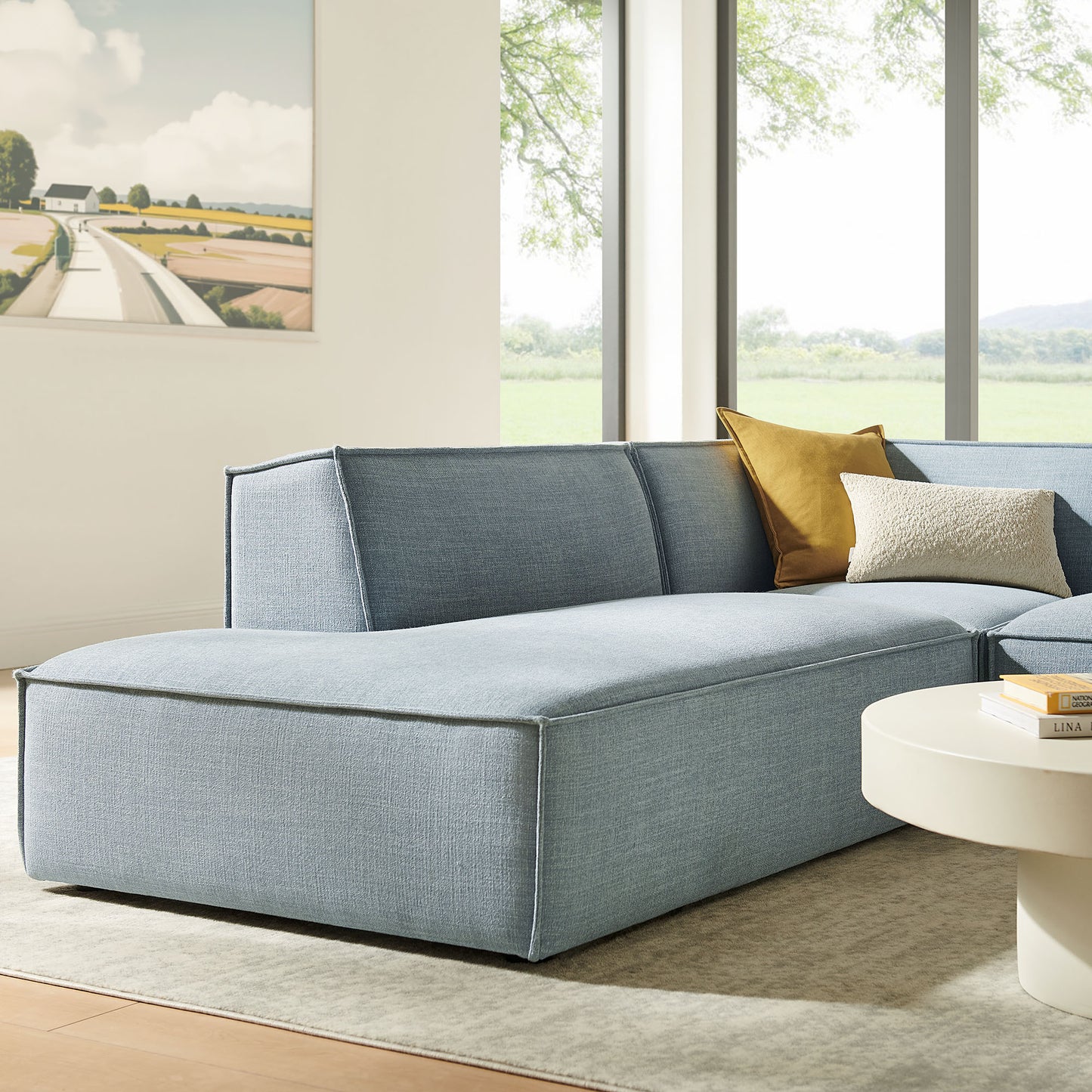 Restore 3-Piece Performance Fabric Upholstered Modular L-Shaped Sectional Sofa by Modway