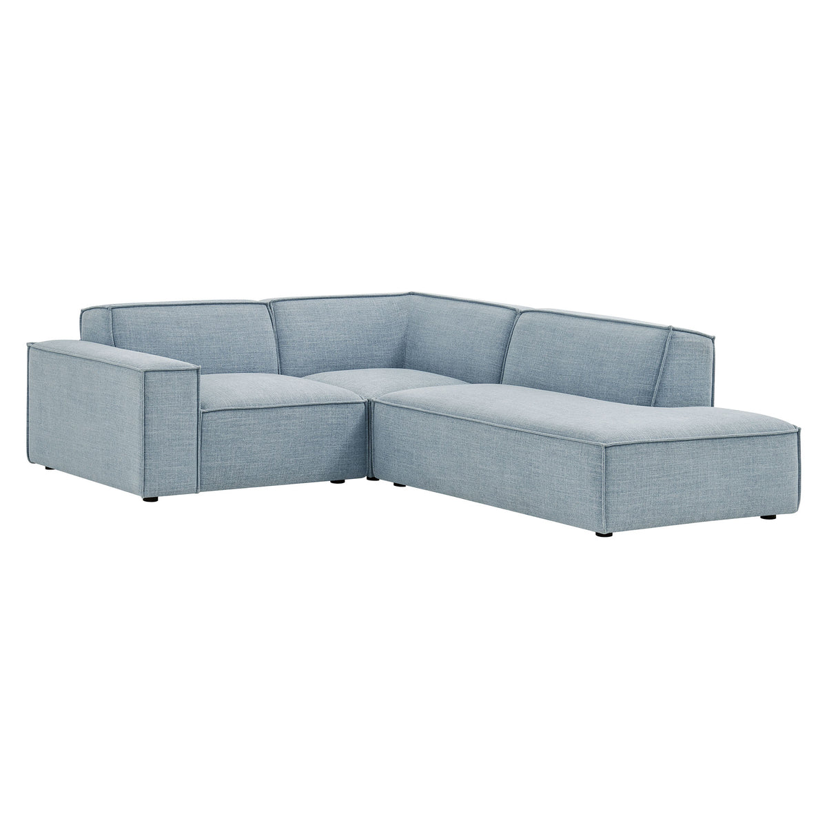 Restore 3-Piece Performance Fabric Upholstered Modular L-Shaped Sectional Sofa by Modway