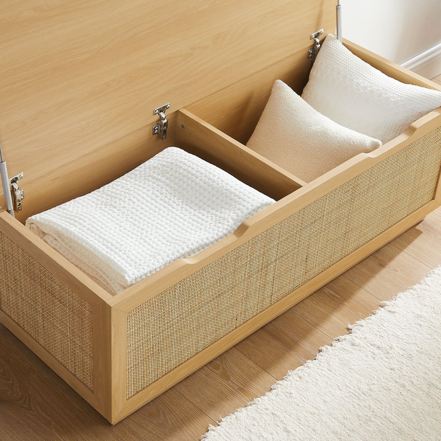 Soma 47" Rattan Storage Bench by Modway - Stylish Woven Seating with Lift-Top Storage