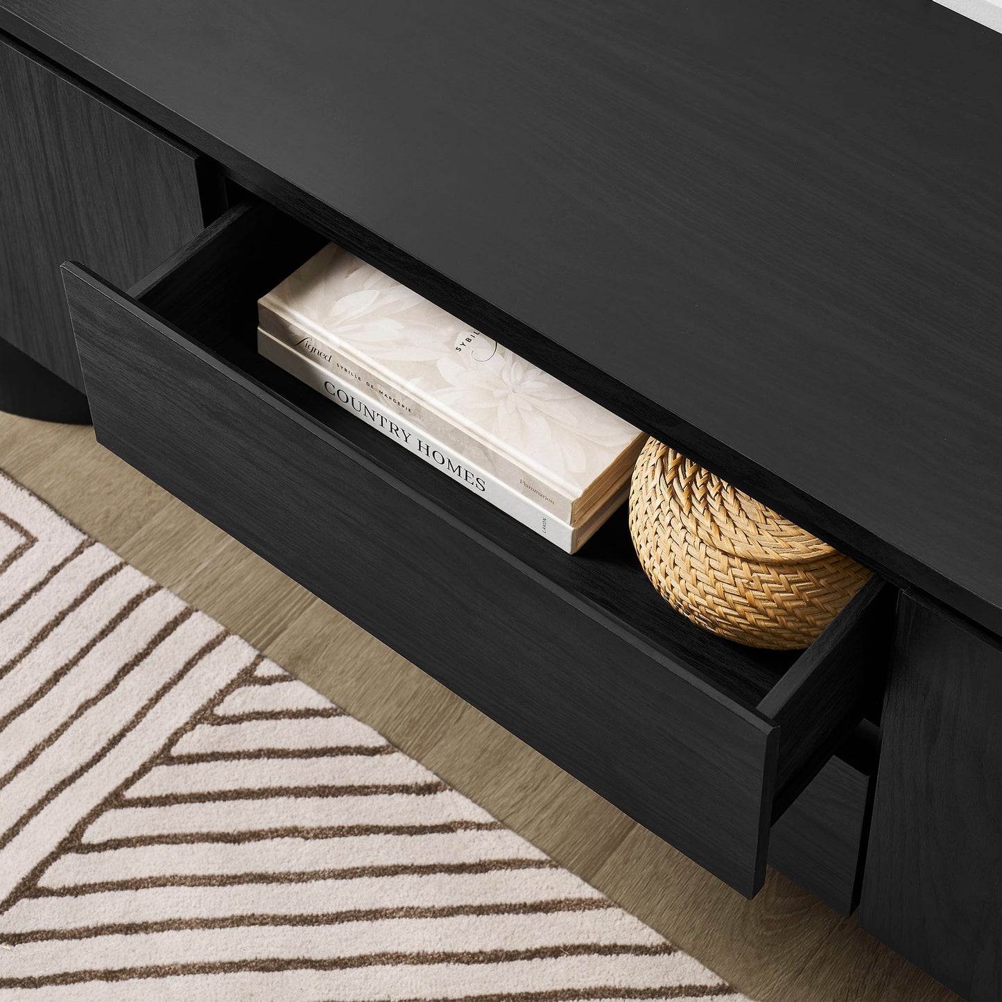 Duval 71 Inch Oval TV Cabinet by Modway EEI-7440 Mid-Century Modern Entertainment Console