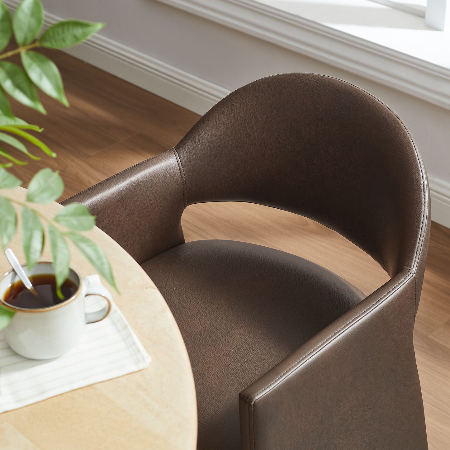Talia Vegan Leather Dining Armchair by Modway EEI-7442 — Modern Dining Room Accent Chair