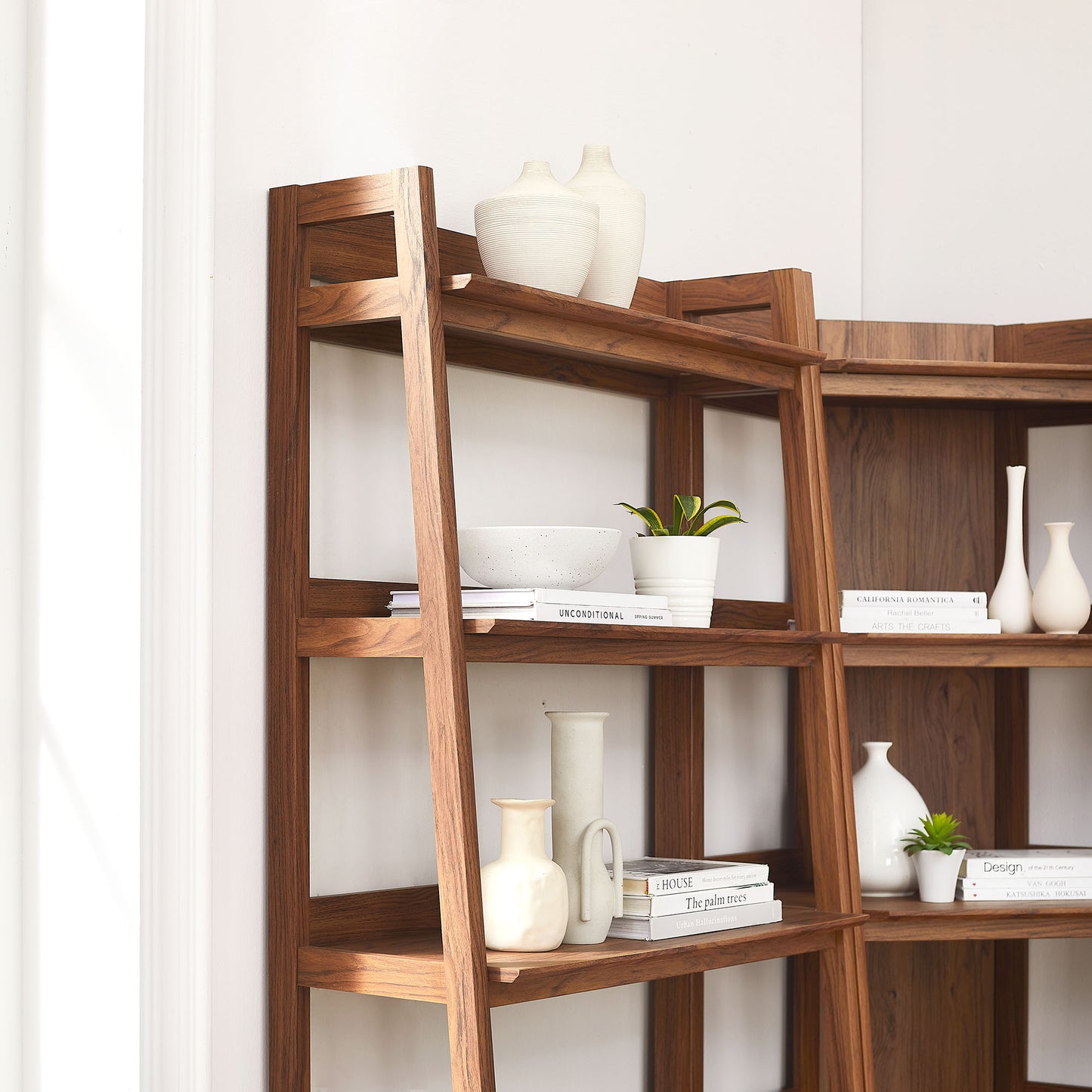 Bixby 3-Piece Corner Bookshelf Set with Wide Bookshelves by Modway EEI-7471-WAL