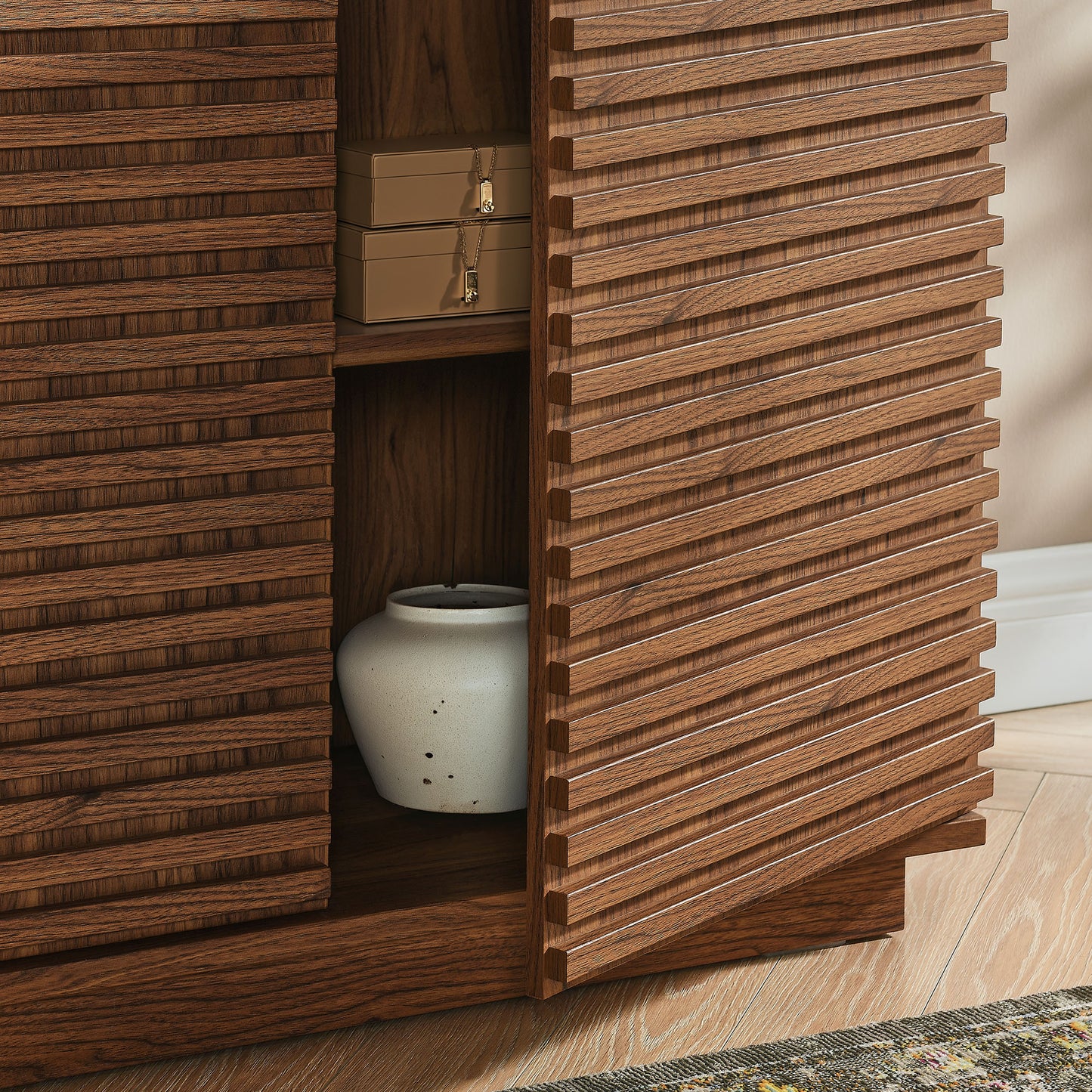 Render 2-Door Fluted Accent Cabinet by Modway EEI-7476-WAL