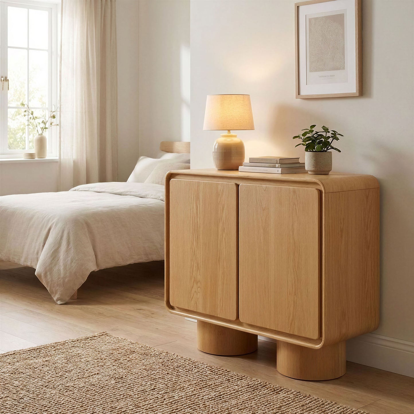 Lumo 2-Door Curved Wood Accent Cabinet by Modway