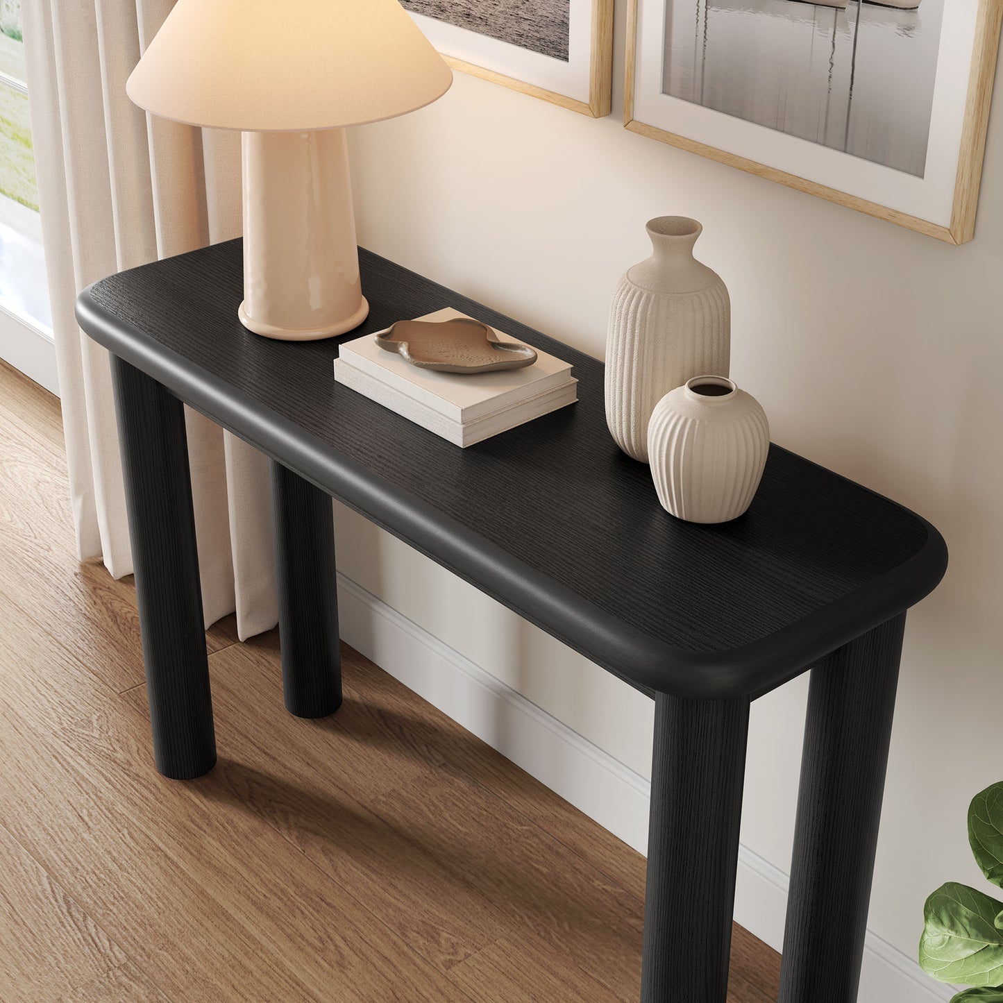 Alvia Oak Wood Console Table by Modway