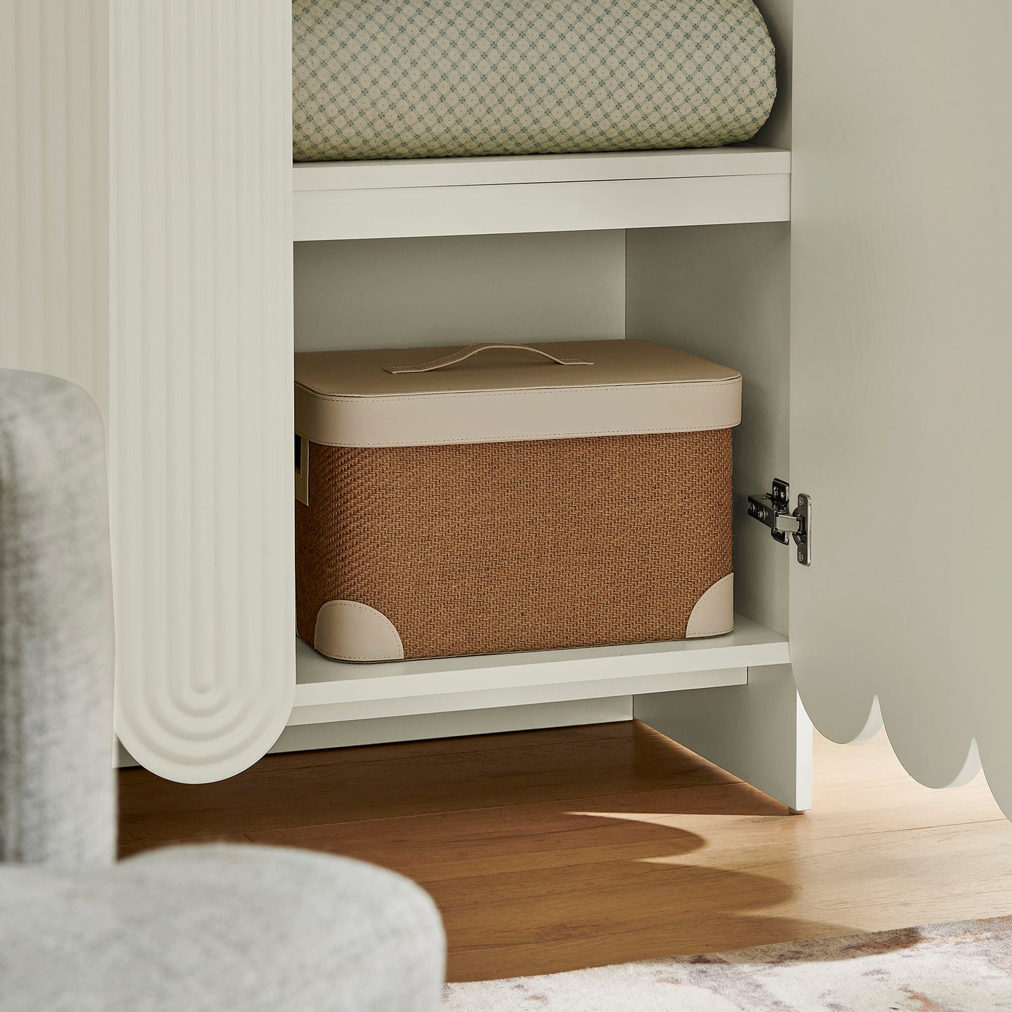 Dahlia 78 Inch Fluted and Scalloped Arched Storage Cabinet by Modway EEI-7570-WHI