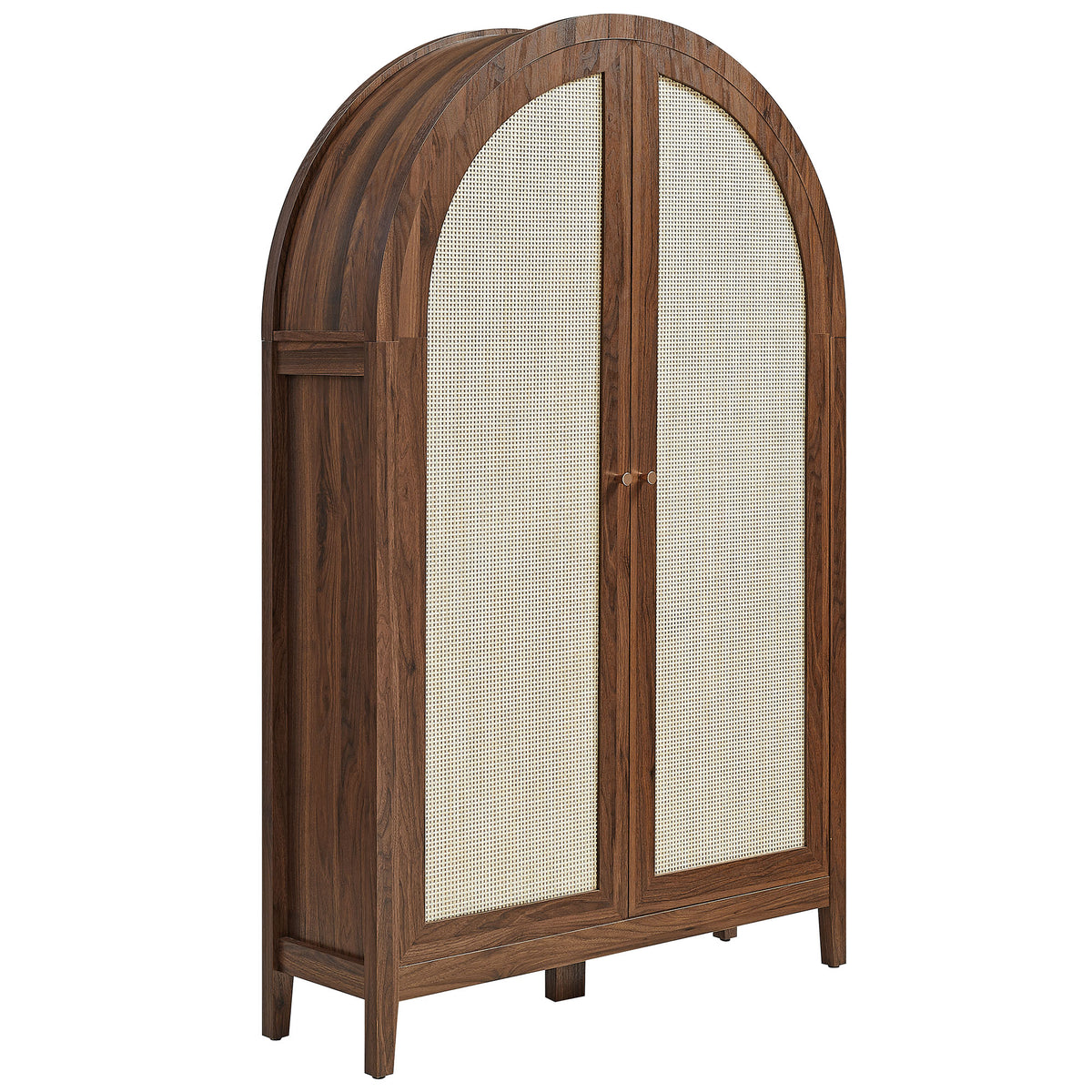 Calista 63 Inch Arched Storage Cabinet With Folding Desk by Modway