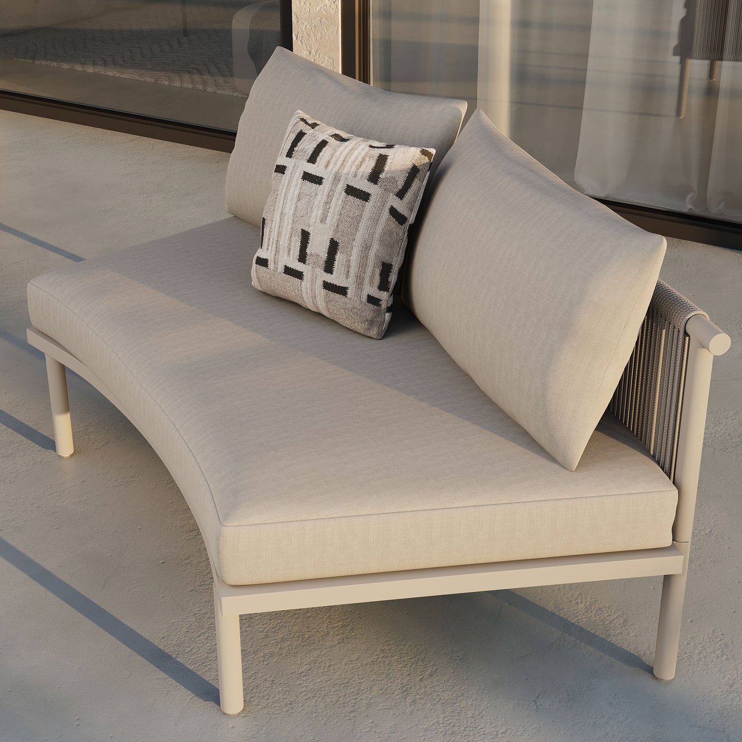 Porta Armless Outdoor Patio Aluminum Modular Piece by Modway