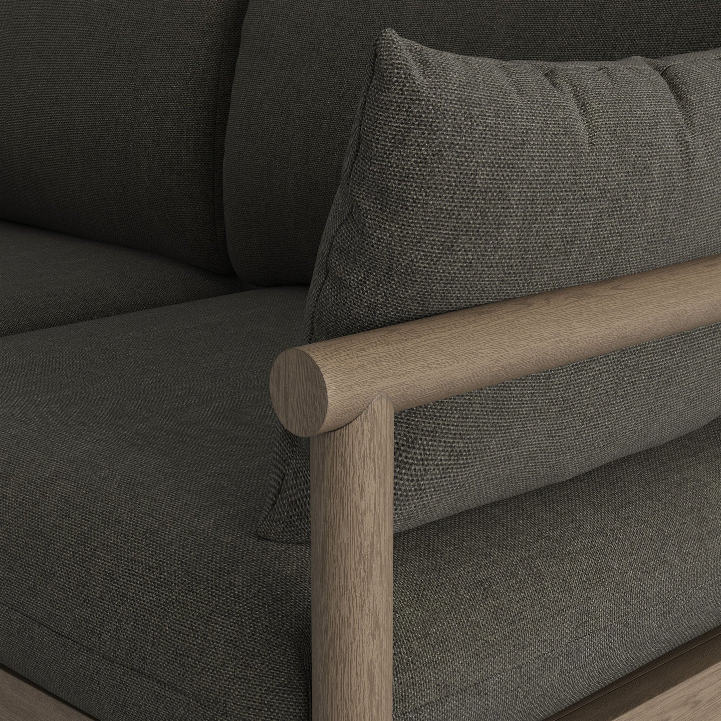 Eleni Outdoor Patio Teak Wood Loveseat by Modway