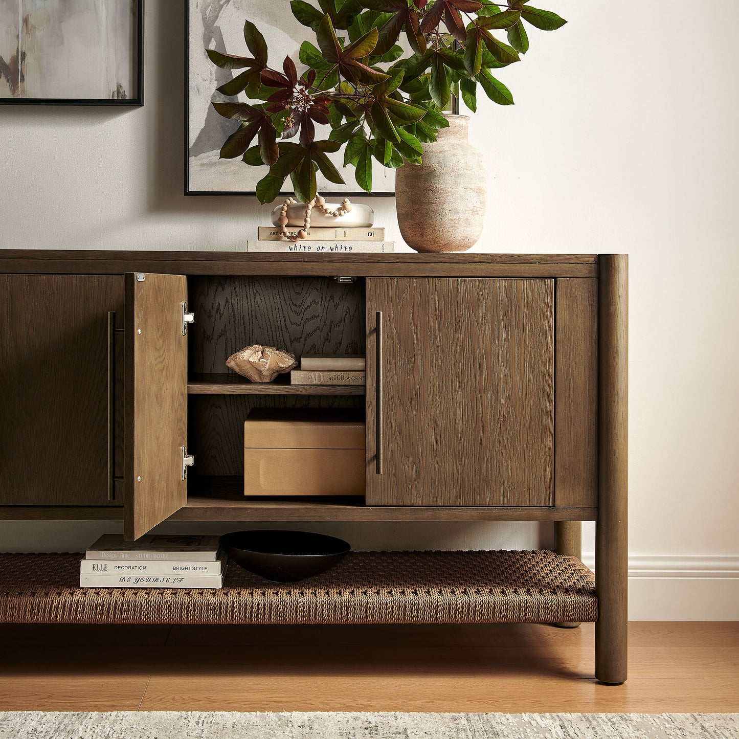 Taschen 4-Door Wood Sideboard Cabinet by Modway