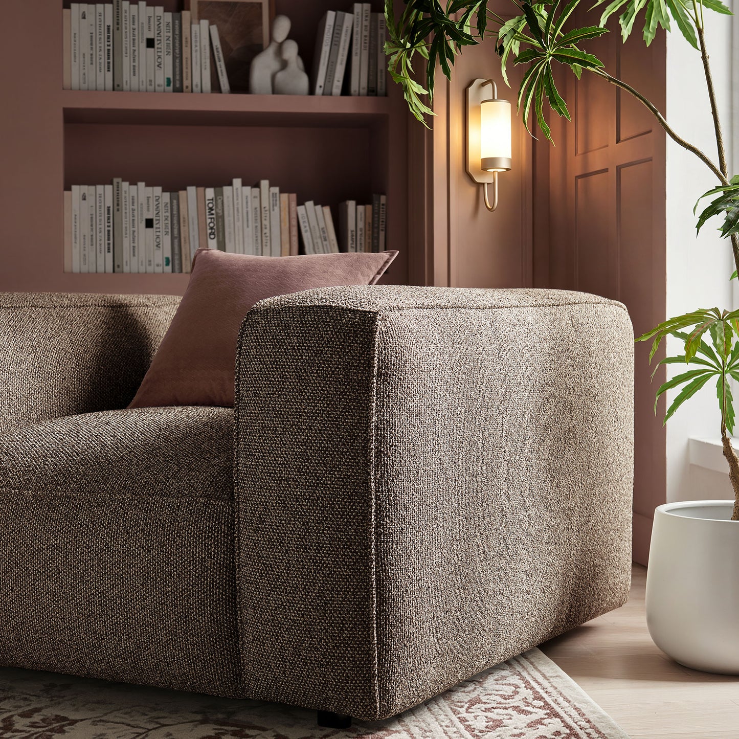 Auren Lattice Bouclé Upholstered Accent Chair by Modway