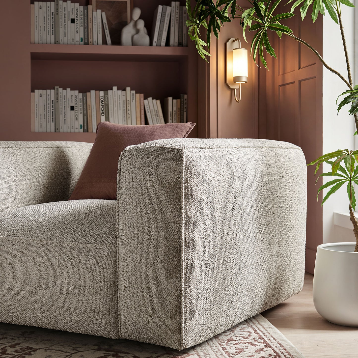 Auren Lattice Bouclé Upholstered Accent Chair by Modway