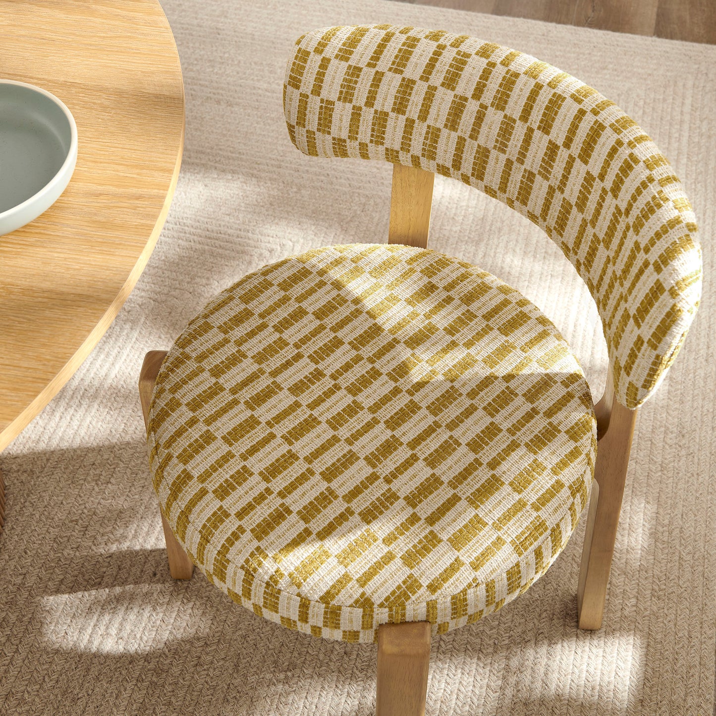 Marsha Retro Upholstered Fabric Dining Chairs Set of 2 by Modway