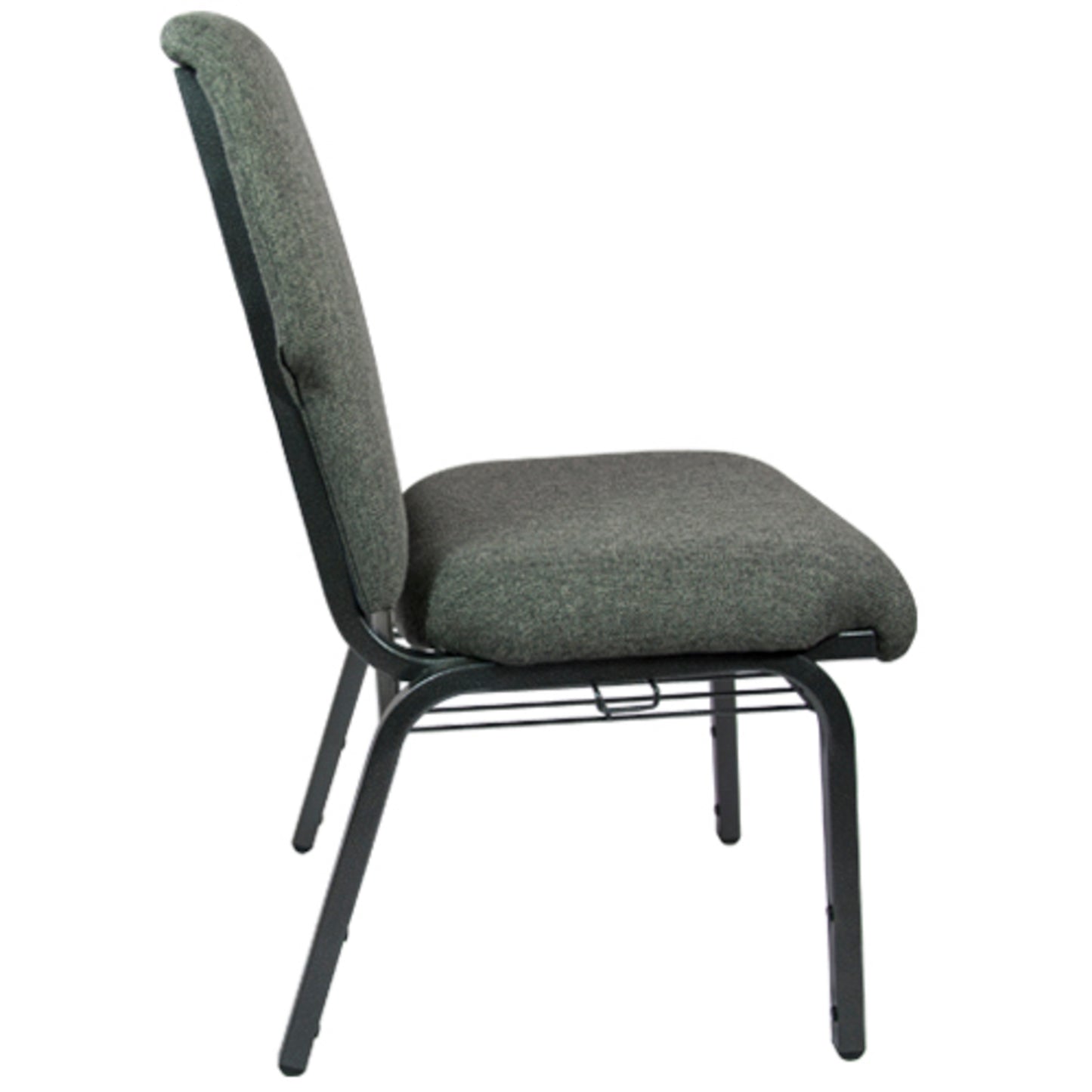 Advantage Charcoal Gray Discount Church Chair - 21 in. Wide Charcoal Gray Fabric/Silver Vein Frame