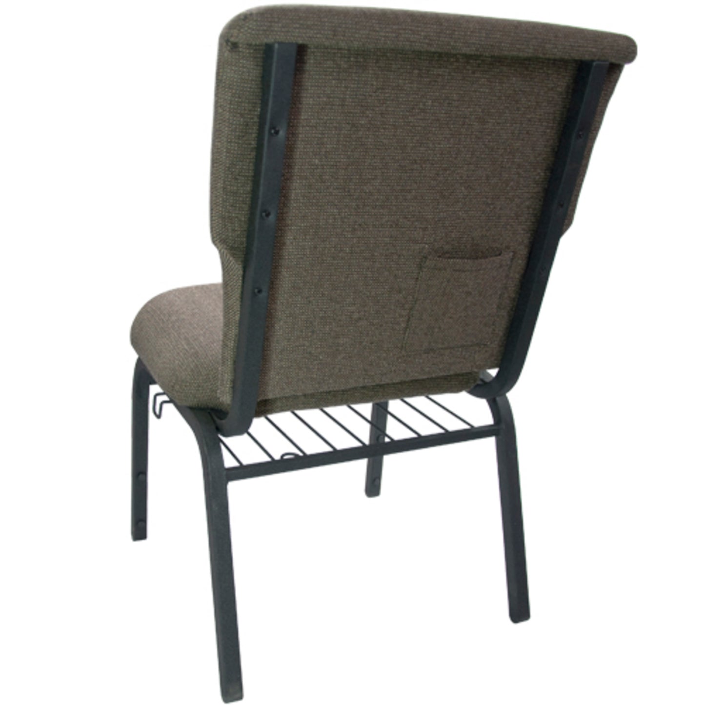 Advantage Jute Discount Church Chair - 21 in. Wide Jute Fabric/Black Textured Frame
