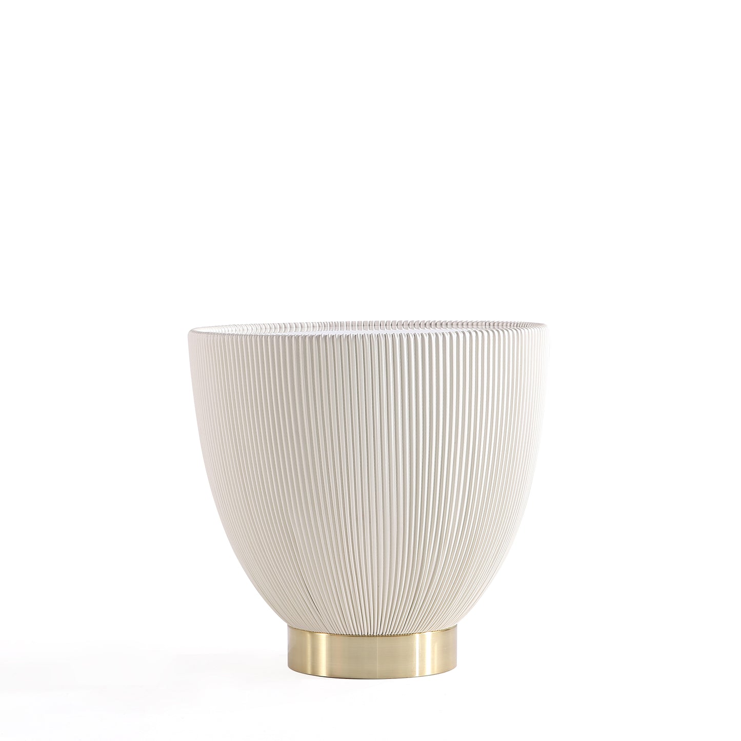 Manhattan Comfort Modern Anderson End Table 2.0 Upholstered in Cream Leatherette with Ceramic Faux Marble Tabletop ET005-CR