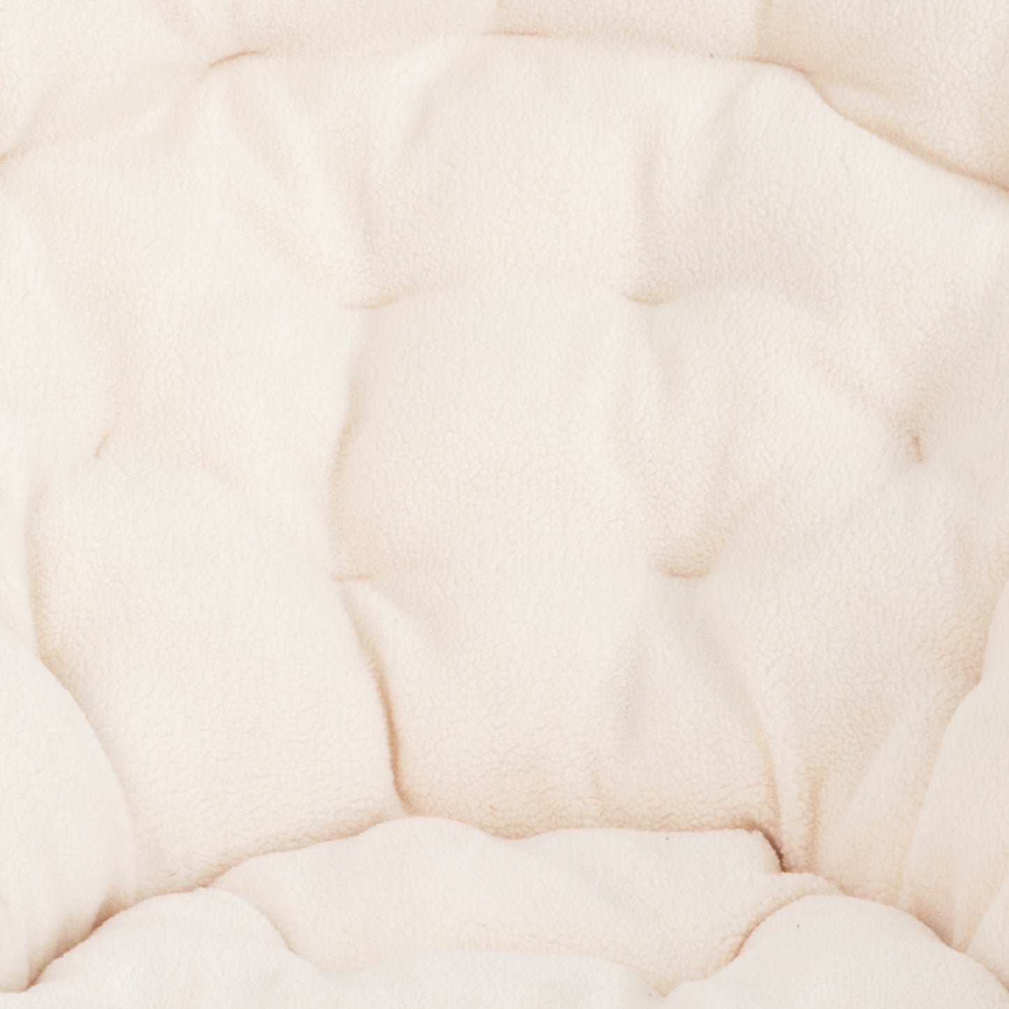 Gwen 38" Oversize Portable Faux Fur Folding Saucer Moon Chair for Dorm and Bedroom, Ivory Sherpa/Soft Gold Frame Ivory Sherpa/Soft Gold Frame