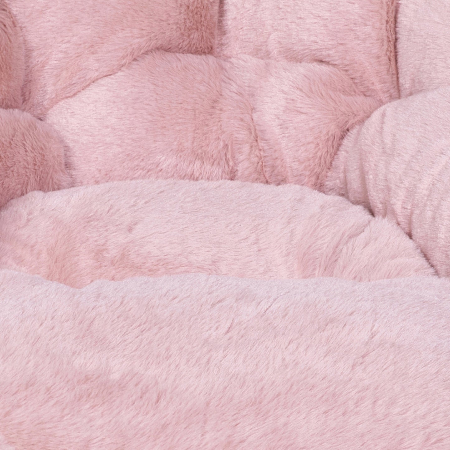 Gwen 23" Kids Cozy Mini Folding Saucer Chair, Faux Fur Moon Chair for Toddlers and Bedroom, Blush/Soft Gold Blush Faux Fur/Soft Gold Frame
