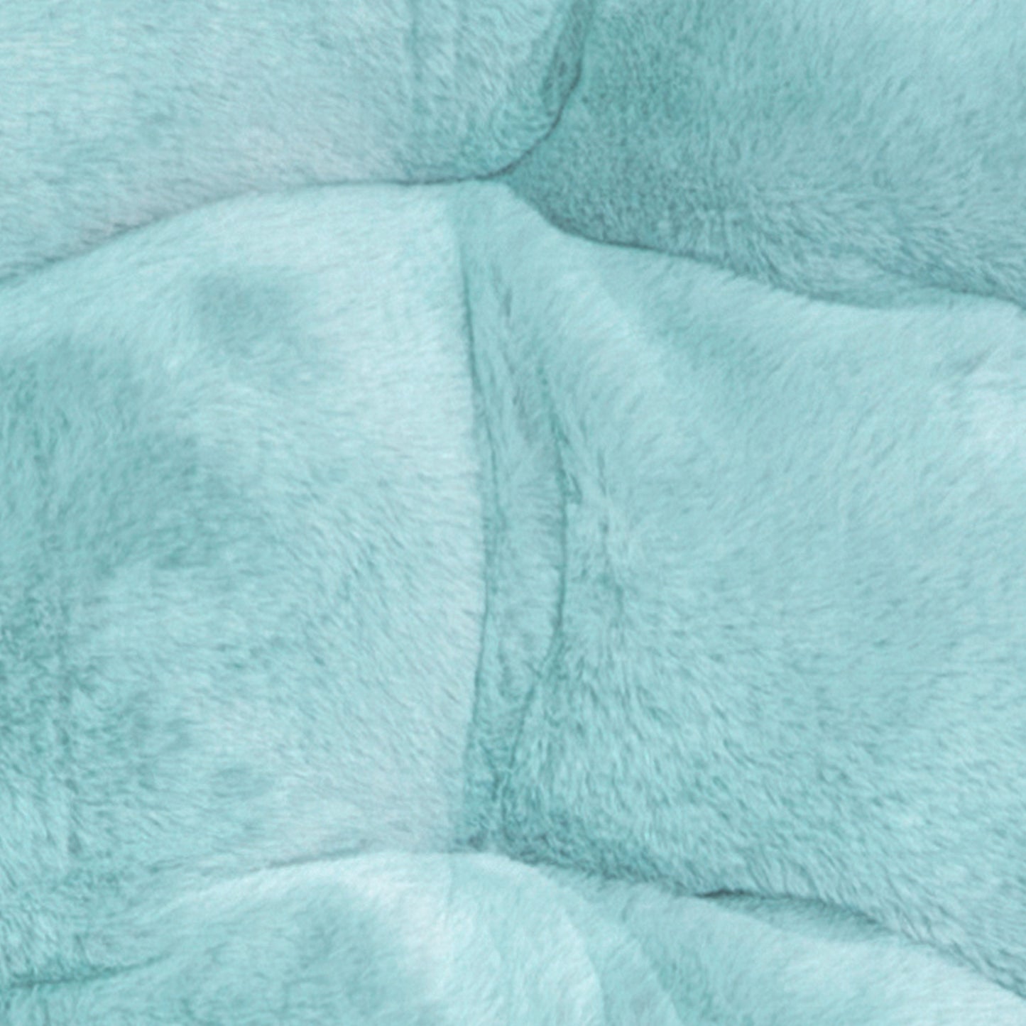 Gwen 23" Kids Cozy Mini Folding Saucer Chair, Faux Fur Moon Chair for Toddlers and Bedroom, Dusty Aqua/Soft Gold Dusty Aqua Faux Fur/Soft Gold Frame