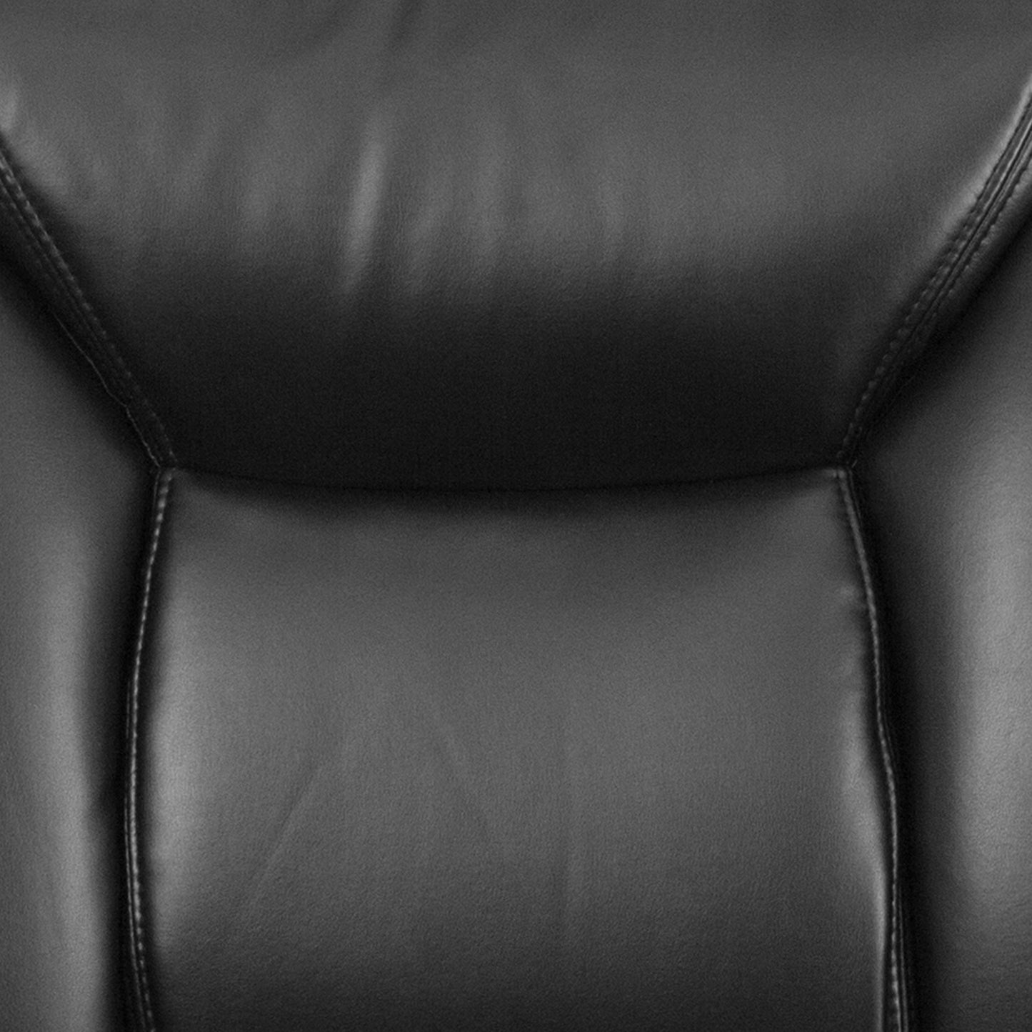 HERCULES Series Big & Tall 400 lb. Rated Black LeatherSoft Deep Tufted Ergonomic Task Office Chair with Adjustable Arms Black LeatherSoft