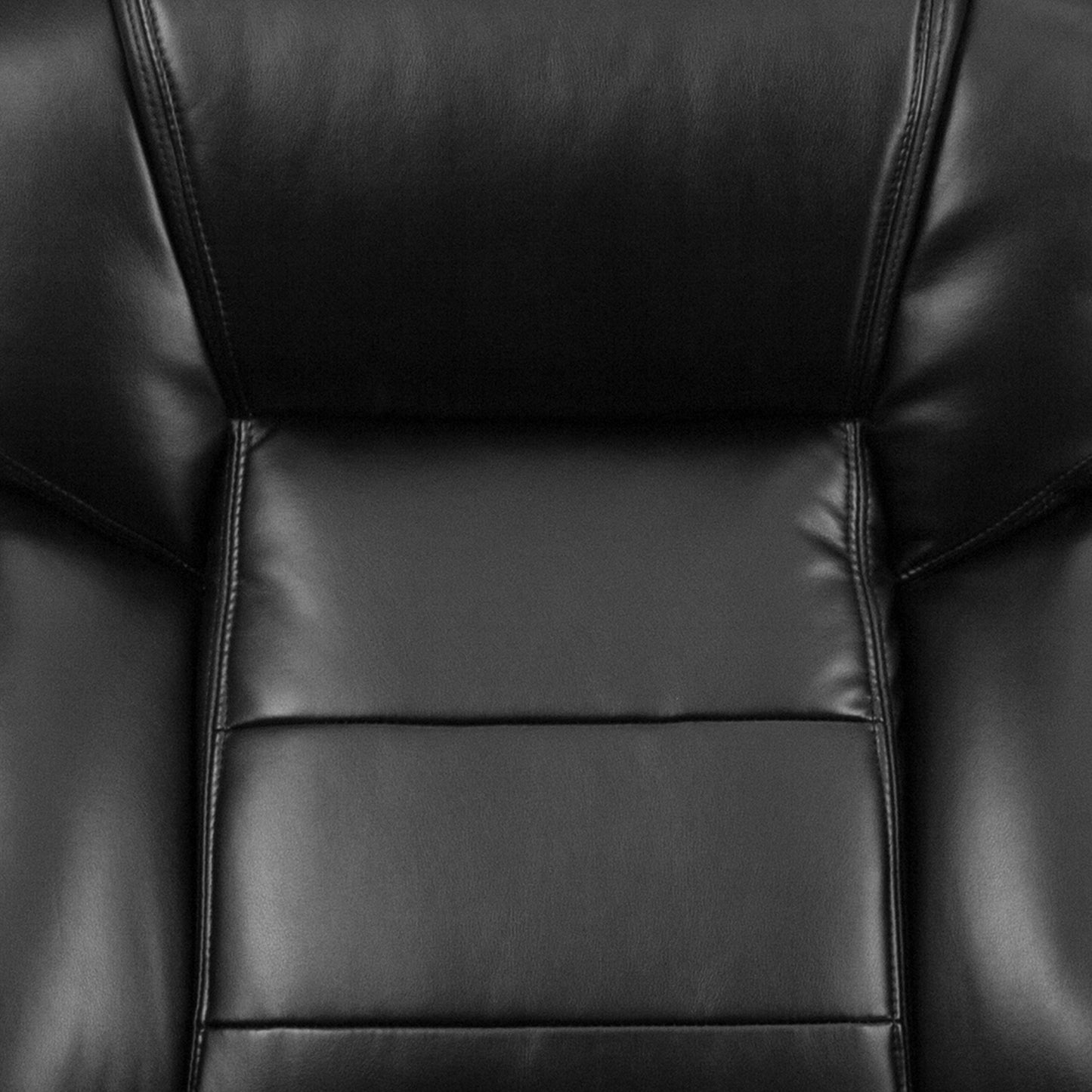 Big & Tall Office Chair | Black LeatherSoft Swivel Executive Desk Chair with Wheels Black LeatherSoft