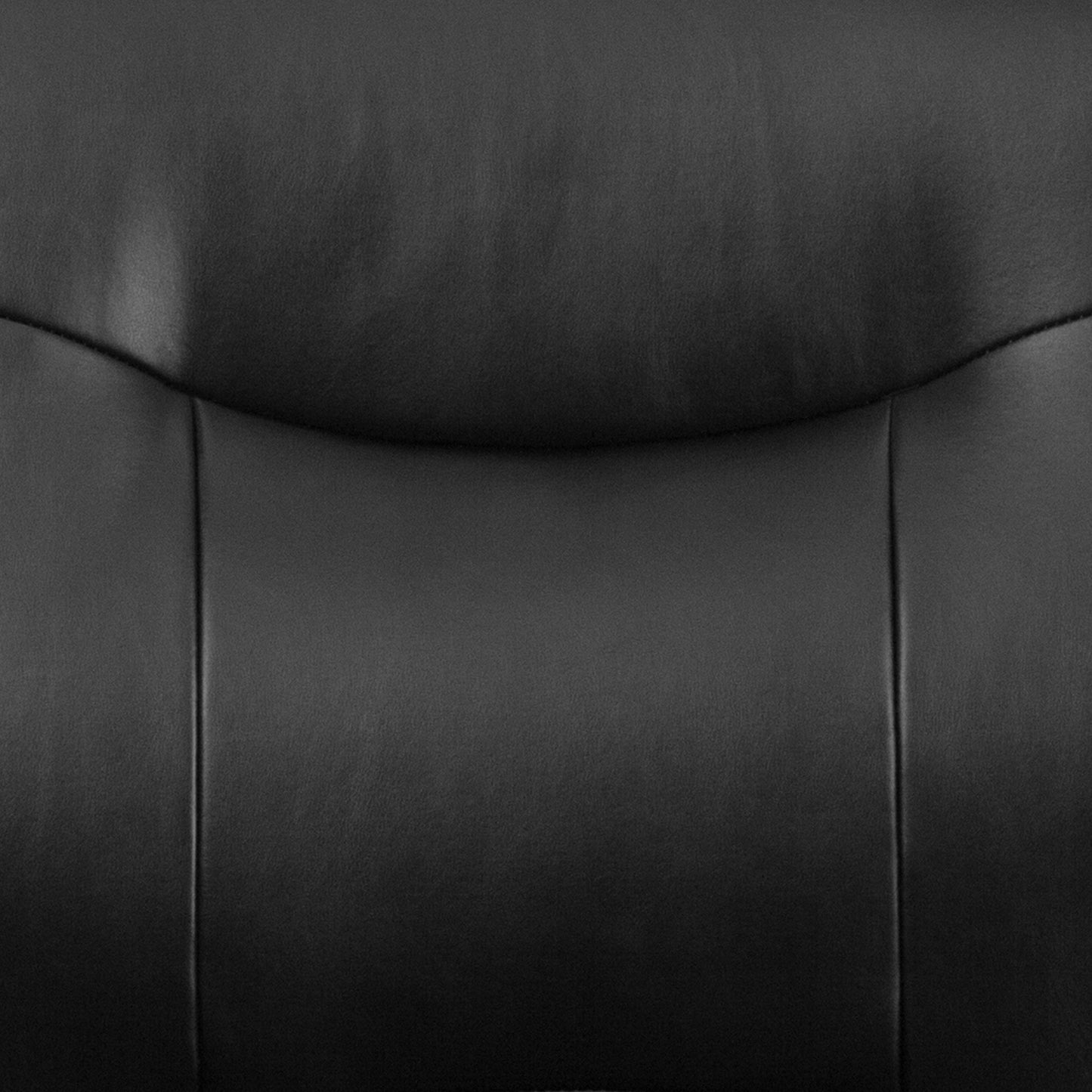 HERCULES Series Big & Tall 500 lb. Rated Black LeatherSoft Executive Side Reception Chair with Sled Base Black