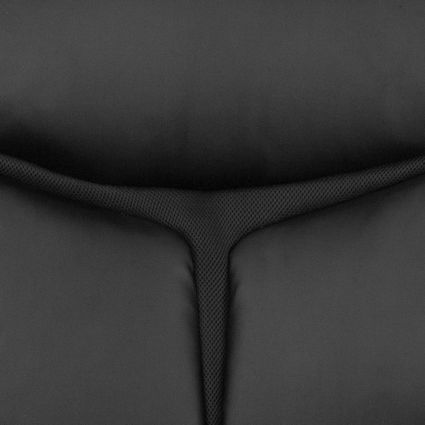 Raya High Back Black LeatherSoft Executive Swivel Office Chair with Slight Mesh Accent and Arms Black