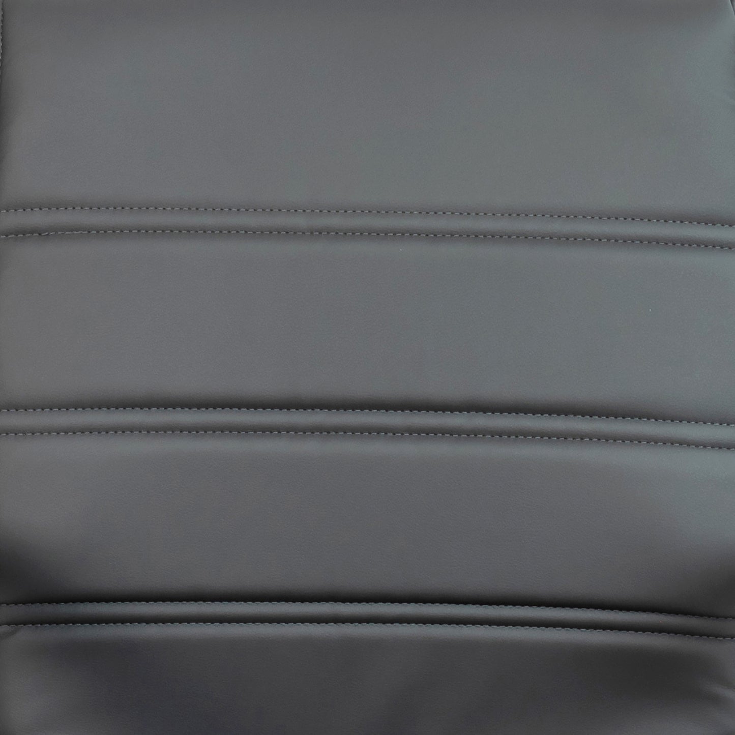 Whitney Mid-Back Gray LeatherSoft Executive Swivel Office Chair with Chrome Frame and Arms Gray LeatherSoft/Chrome Frame