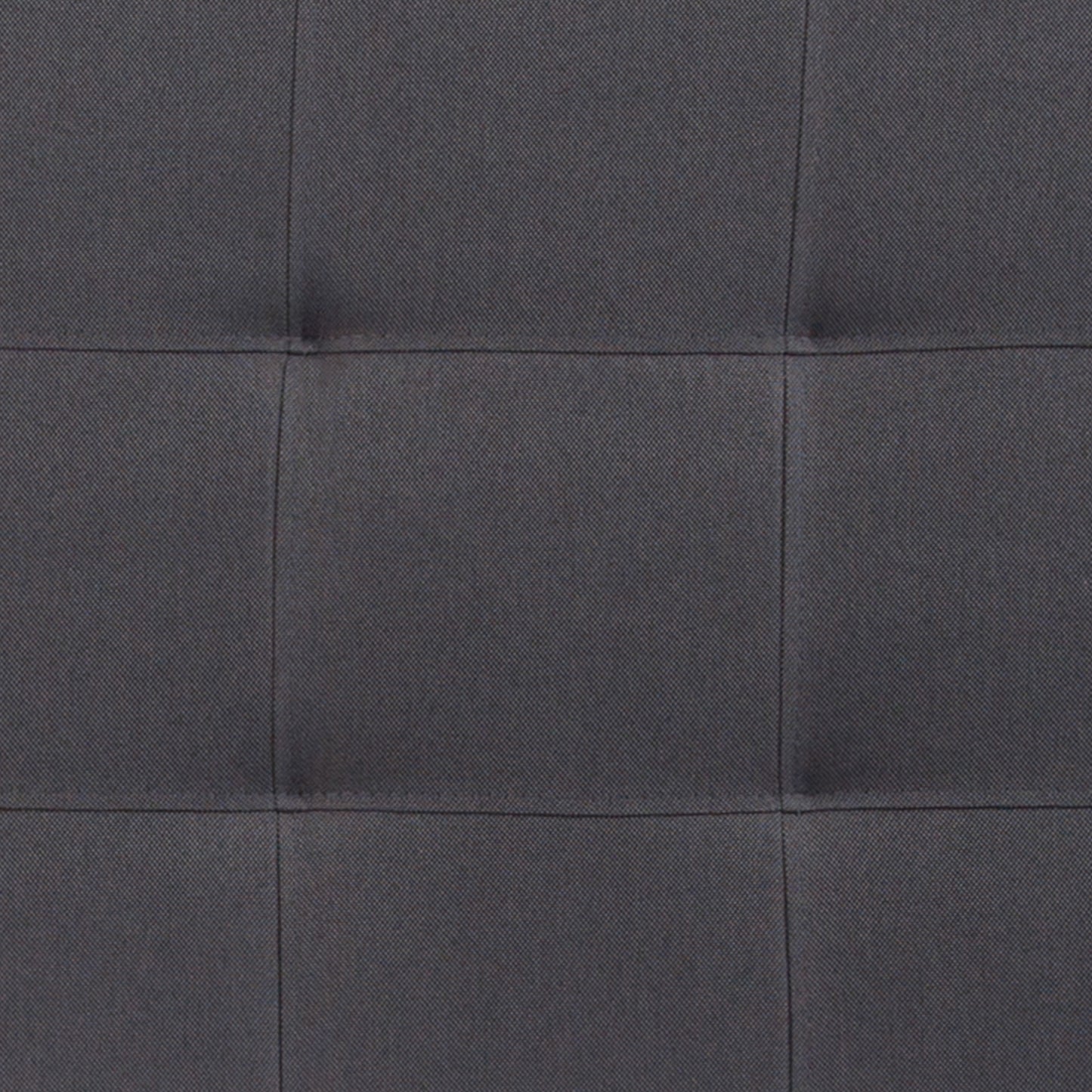 Bedford Tufted Upholstered Queen Size Headboard in Dark Gray Fabric Dark Gray