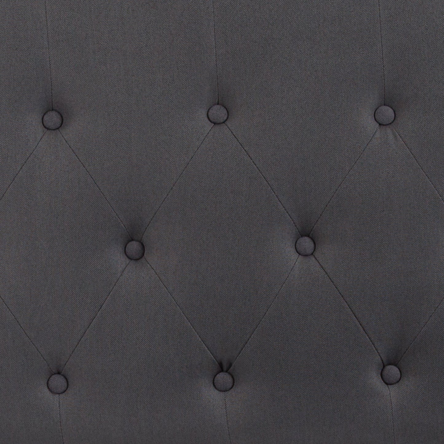 Cambridge Tufted Upholstered Queen Size Headboard in Dark Gray Fabric Dark Gray