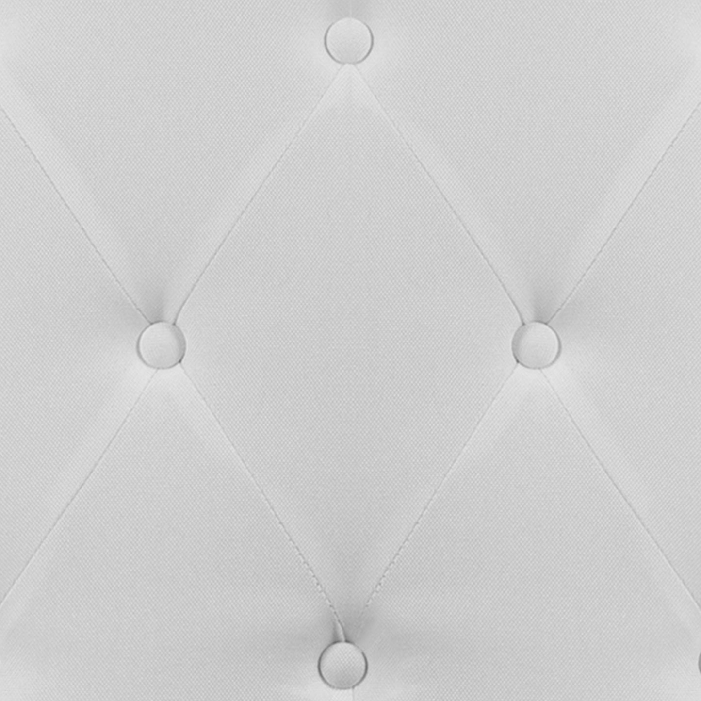 Cambridge Tufted Upholstered Queen Size Headboard in White Fabric White