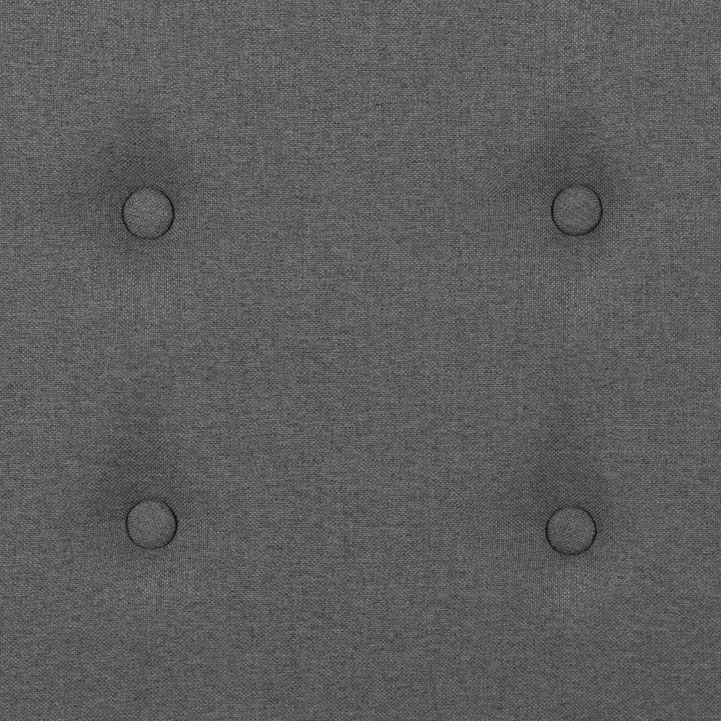 Bristol Metal Tufted Upholstered Full Size Headboard in Dark Gray Fabric Dark Gray